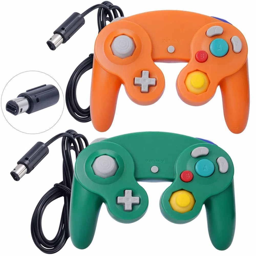 2 Pack Wired NGC Controller Gamepad for Nintendo GameCube GC & Wii U Console USA photo 7