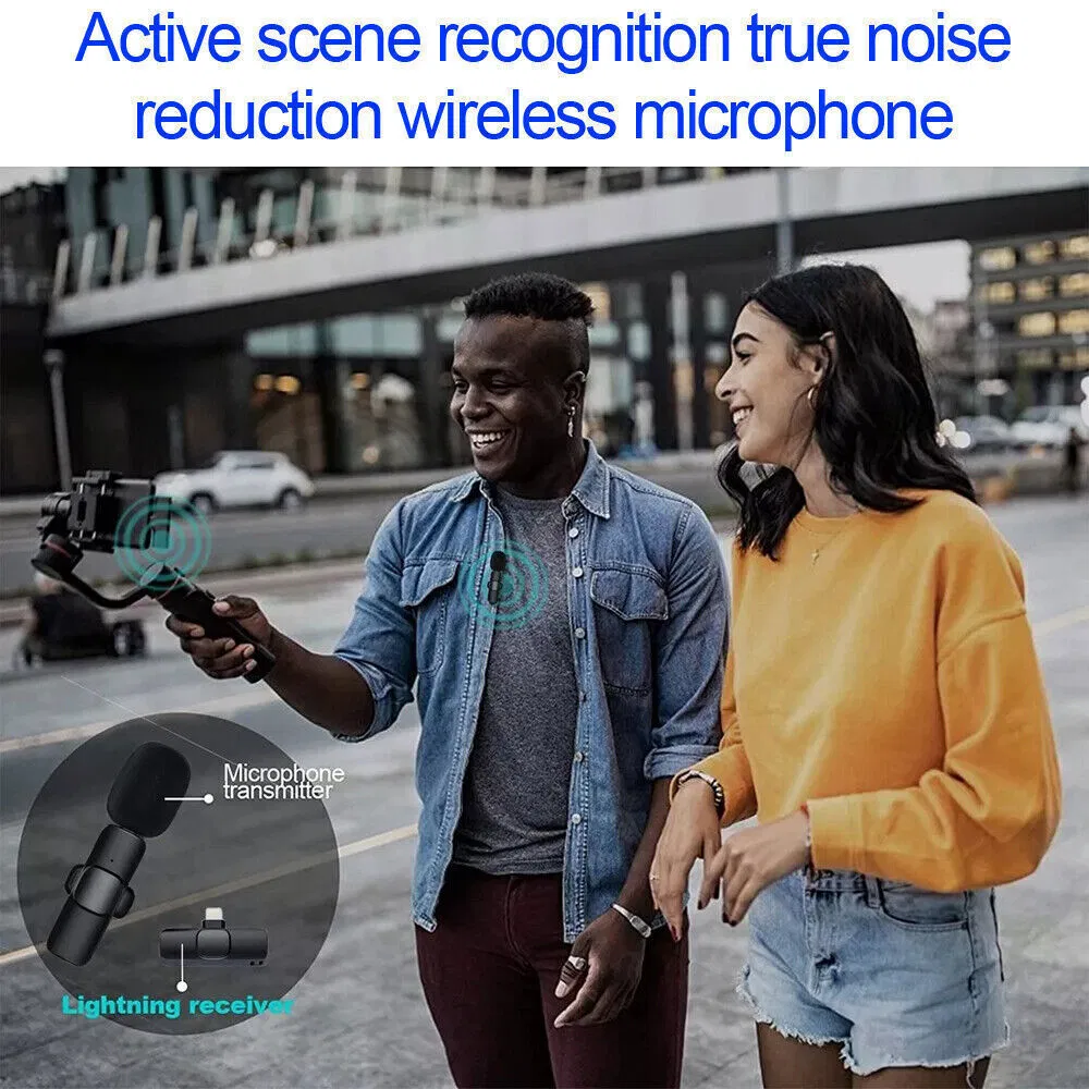 Lavalier Microphone Wireless Audio Video Recording Mini Mic For Android/iPhone photo 4