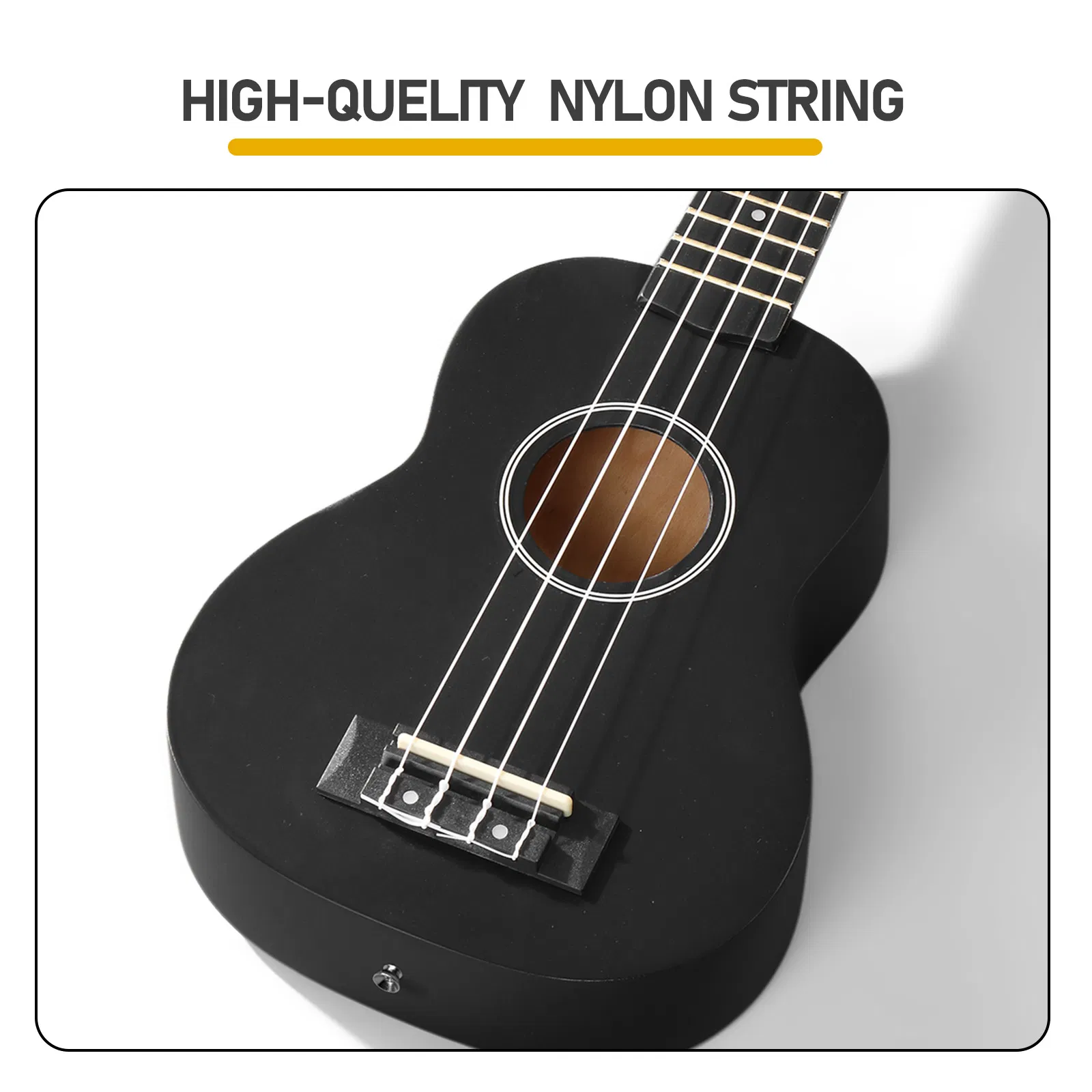 21in Linden wood body rosewood fingerboard ukulele, cotton bag, capo, strap, picks*2, tunerStringsDust cloth photo 6
