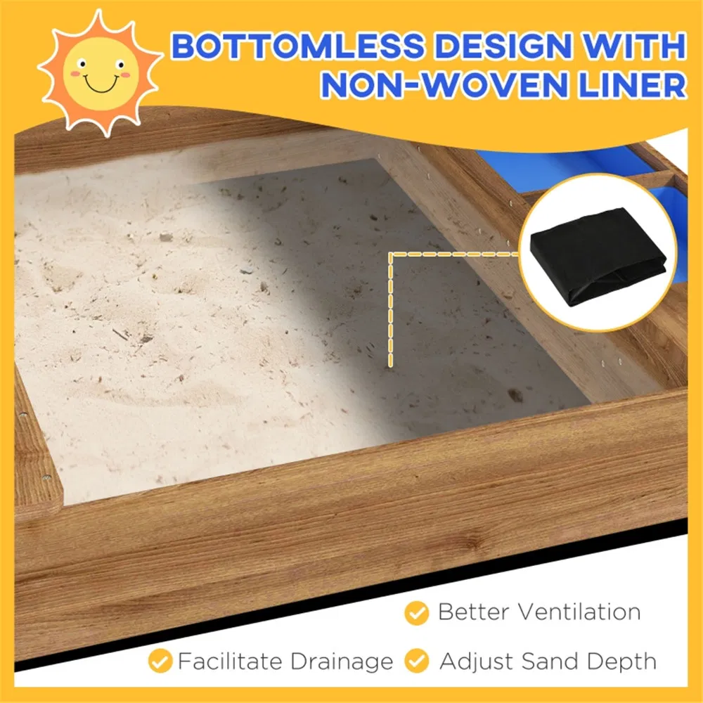 Wooden Sandbox, for 3-7 Years Old Kids ( Amazon Shipping)(Prohibited by WalMart) photo 2