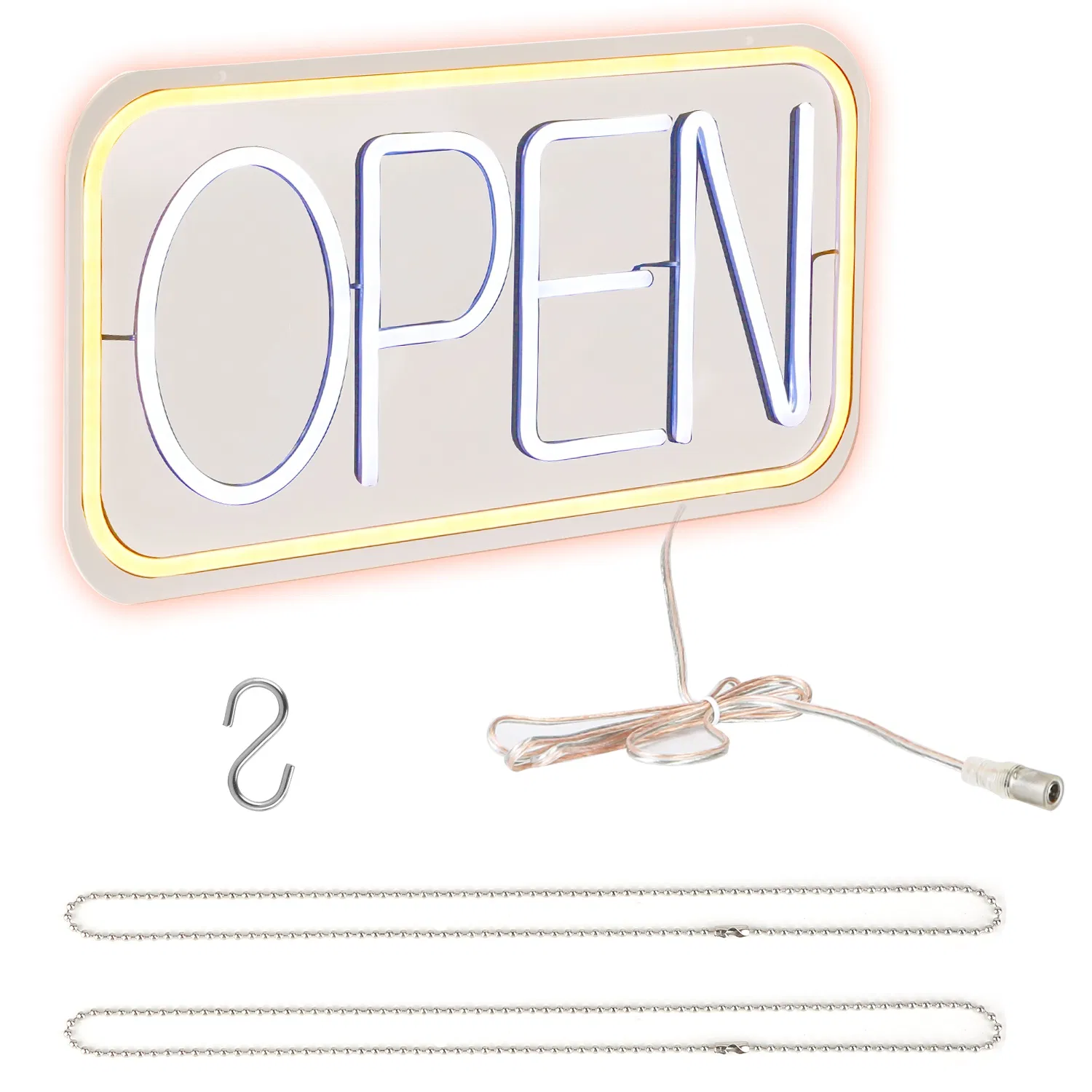 LED Open Sign 16.5x9.1in Business Neon Open Sign Advertisement Board with 11 Levels Adjustable Brightness photo 8