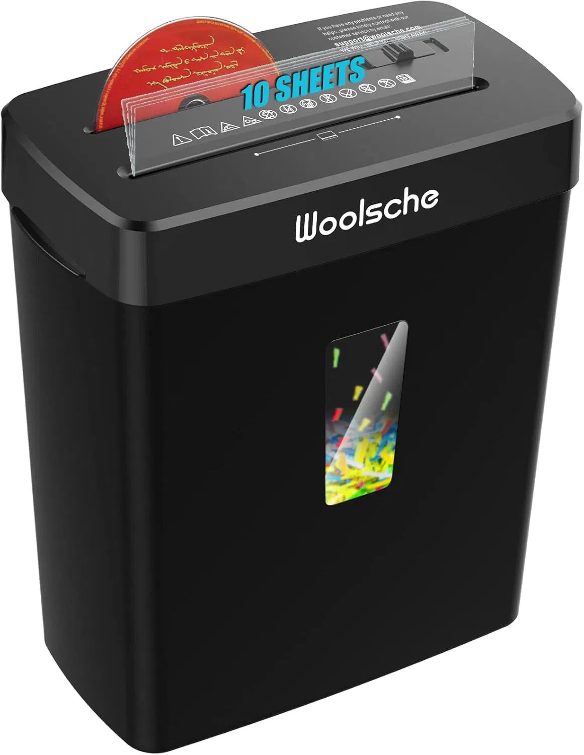Paper Shredder for Home- 10-Sheet Cross Cut with 3.43-Gallon Basket - P-4 Security Level - 3-Mode Design - Shreds CD and Credit Card - Durable, Fast, and Jam Proof for Home Office(Shipment from FBA) photo 1