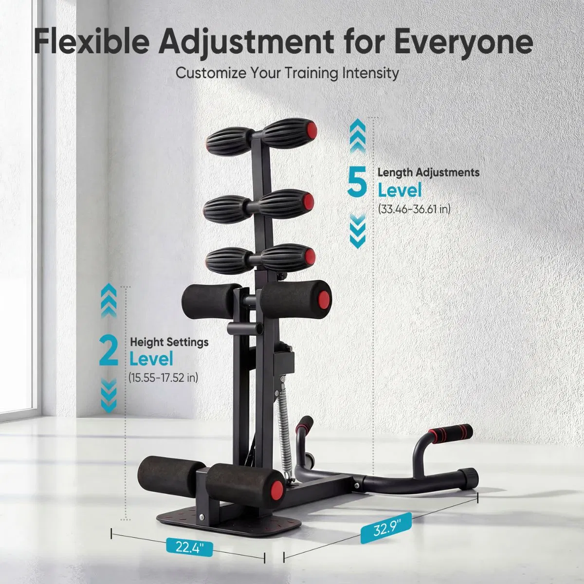 Sissy Squat Machine for Home Gym, All-in-One Deep Squat & Ab Workout Equipment, Adjustable Leg Exercise Machine for Glutes & Quads, 300 Lbs Capacity, Compact Design for Strength Training photo 5