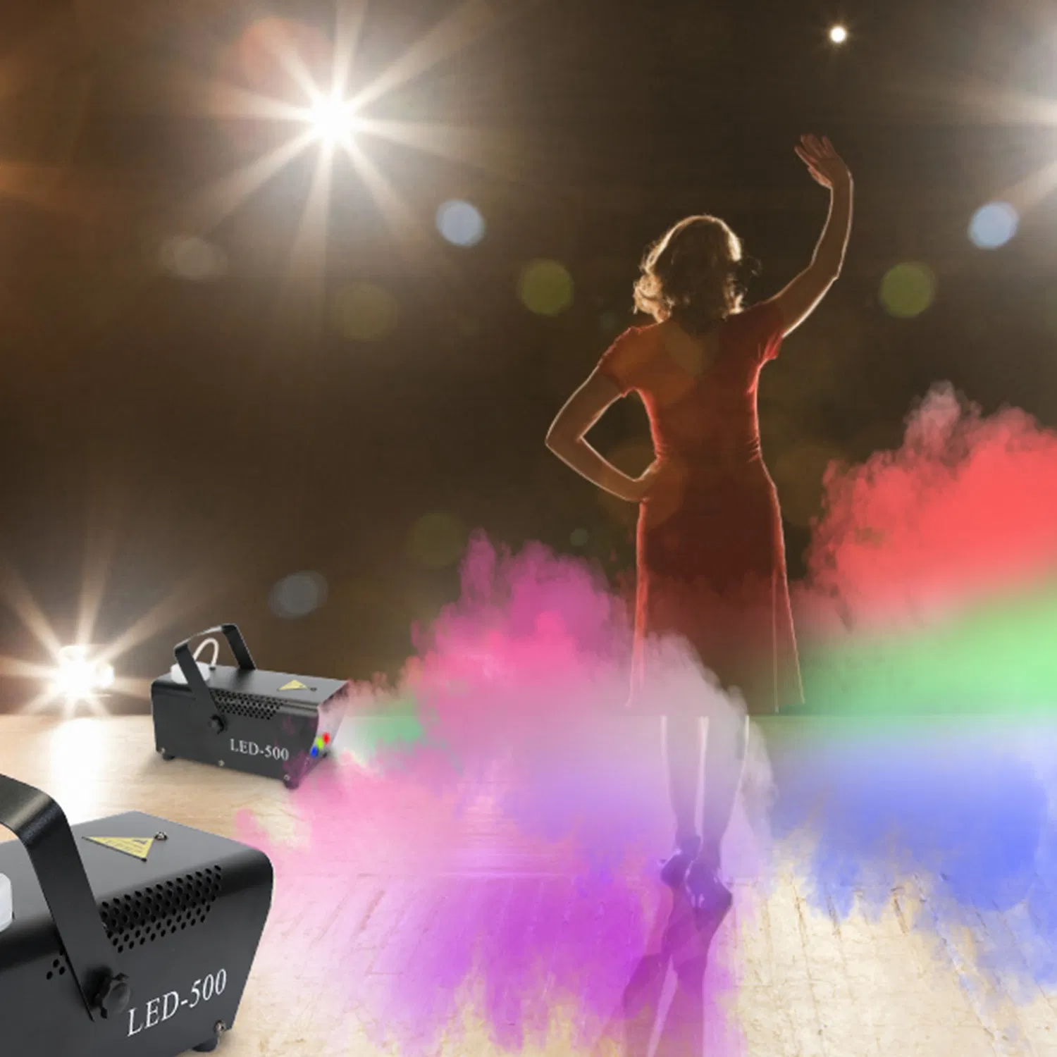 400W Fog Machine with 3 Color LED Lights (Red/Blue/Green) - 2000 CFM Output, 8.2ft Distance, Remote Control & Overheat Protection - Rapid 3-5min Warm-Up, Non-Toxic Odorless for Parties, Concerts, Stag photo 6