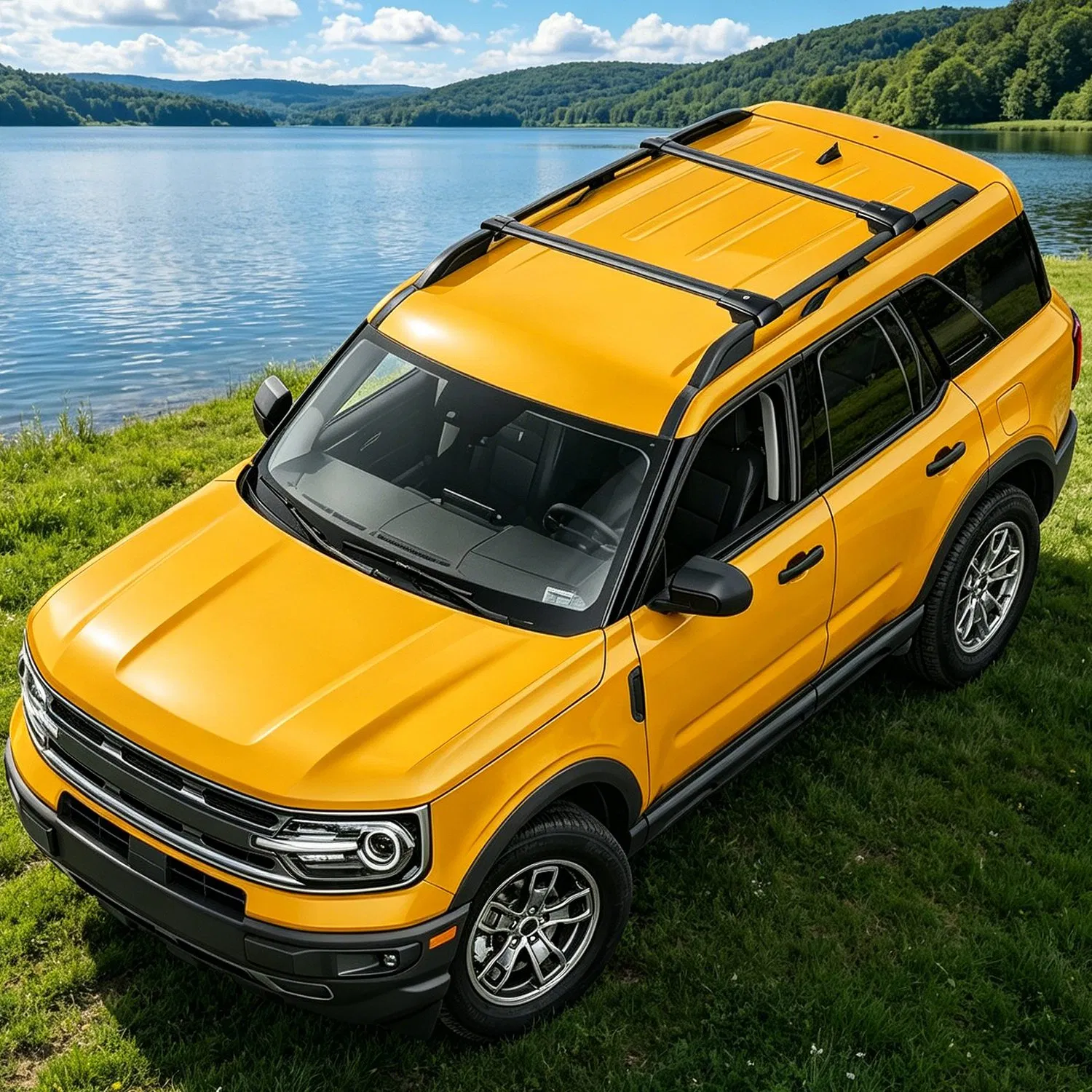 Roof Rack Cross Bars Fit for Ford Bronco Sport 2021-2026 On-Road Off-Road Aluminum Lockable Car Roof Crossbar Set for Factory Raised Side Rails 396LBS Capacity for Luggage Kayak Bike photo 7