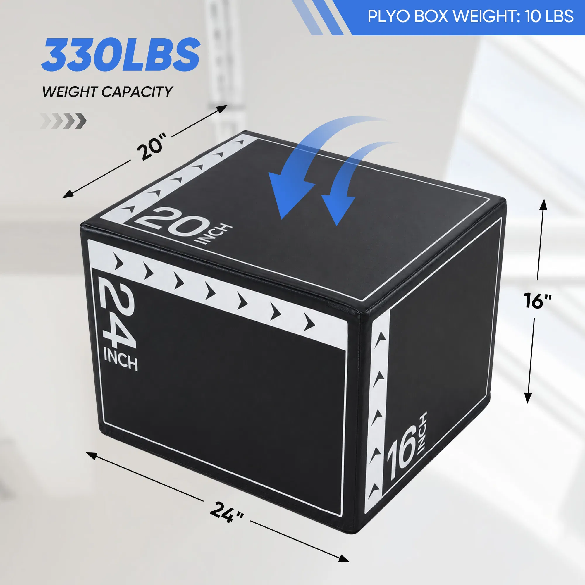 3-in-1 foam elastic jumping box, a household fitness training box, suitable for high-intensity interval training (HIIT) and jumping exercises photo 2