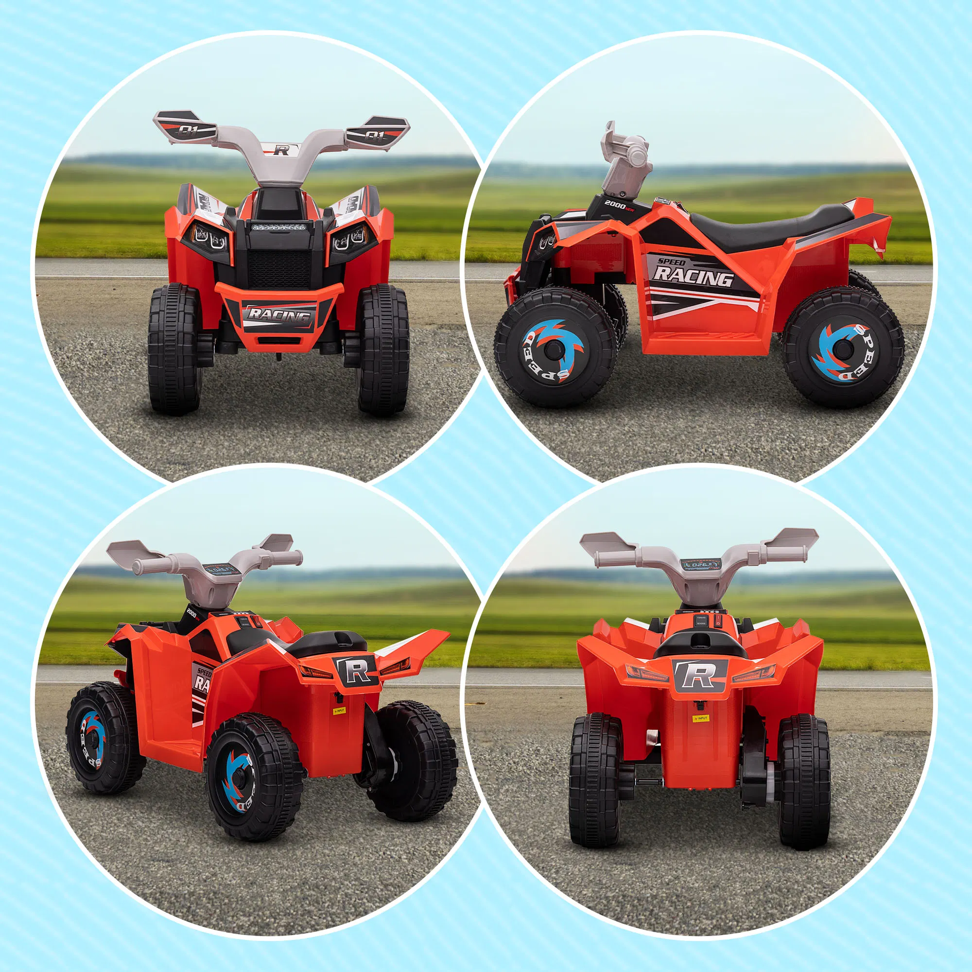 6V Quad Kids Electric Car with Wear-resistant Wheels, for Boys and Girls Aged 18-36 Months, Red photo 4