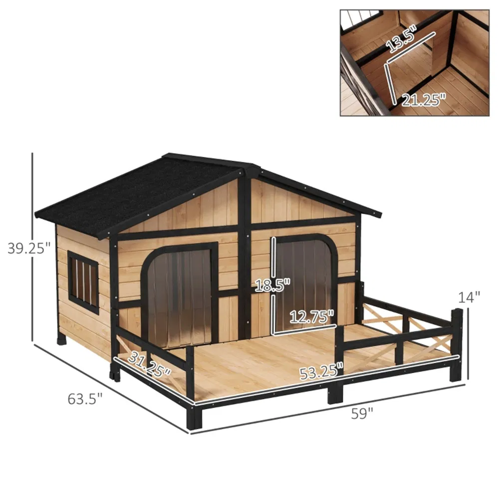 Dog House- Natural Wood photo 2