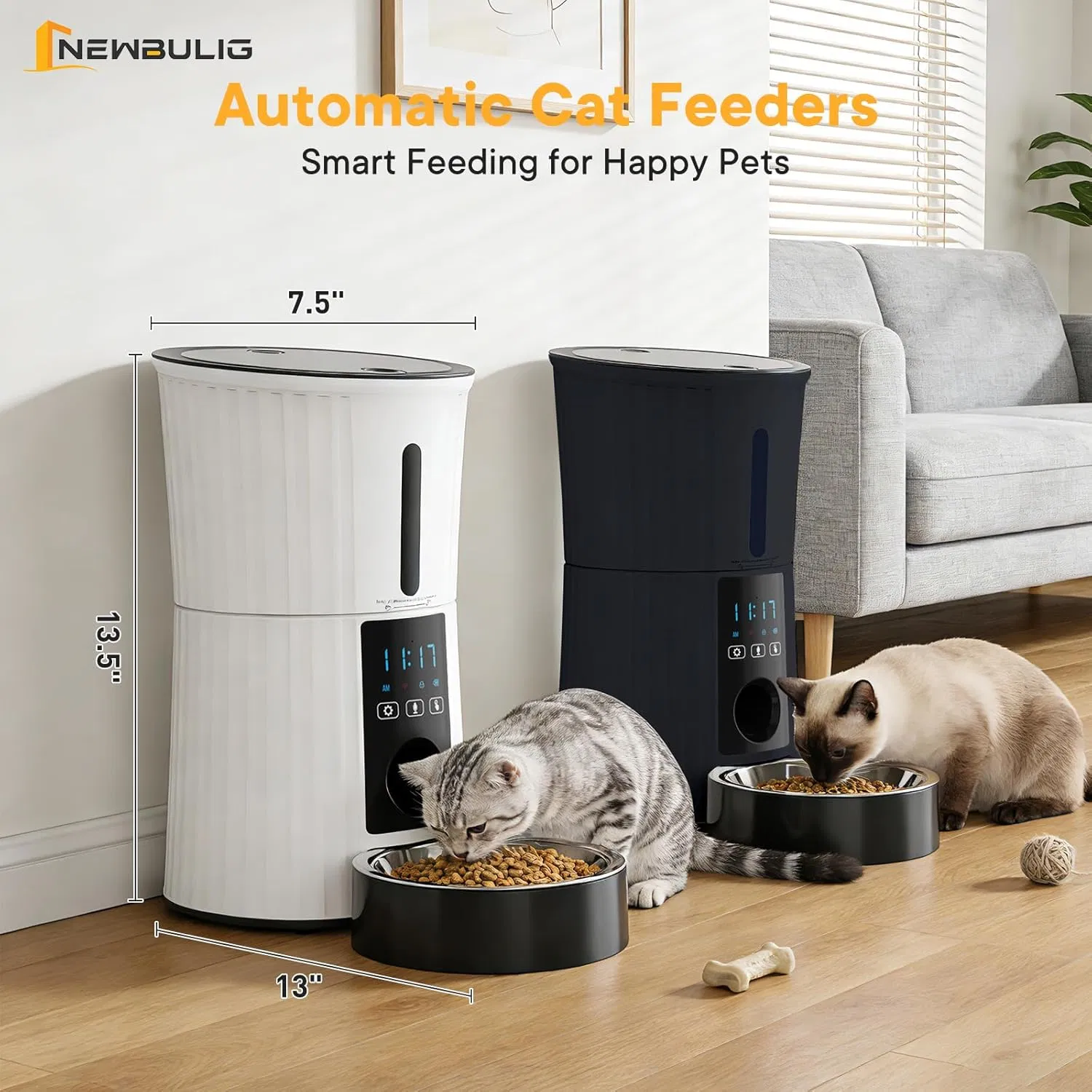 Intelligent feeder, equipped with WiFi application control function, a 4-liter capacity intelligent pet food dispenser specifically for cats and dog photo 7