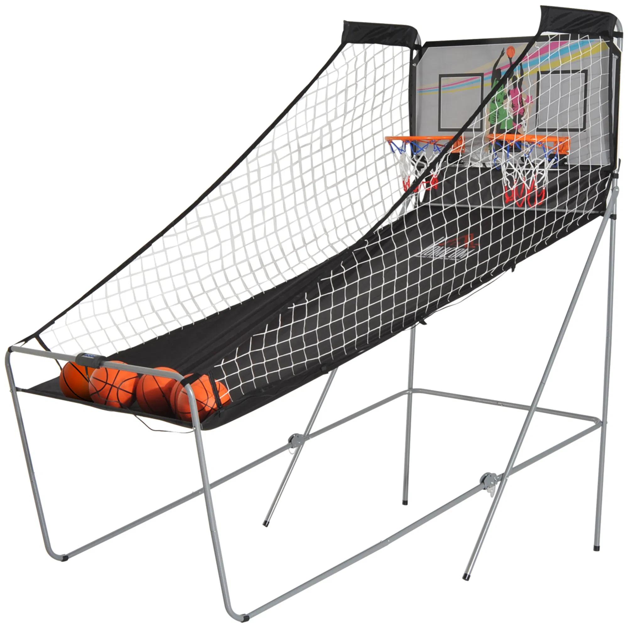 Double Shots Arcade Basketball System Foldable Two Player Basketball photo 1