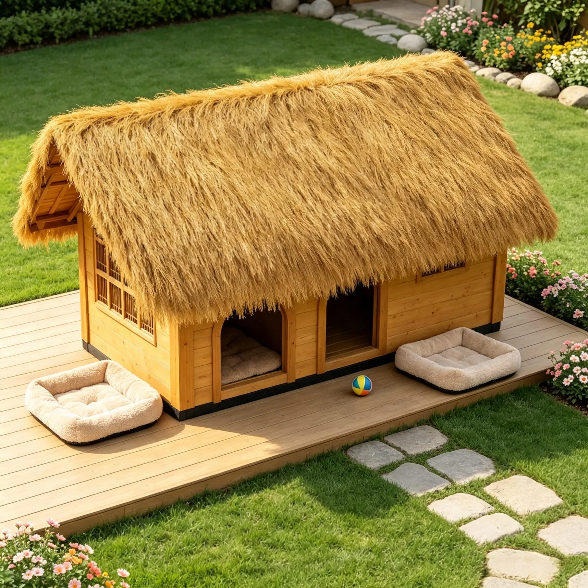 Waterproof Artificial Thatch Roof Roll (1.3 x 3.9 ft) for Bar & Tropical Dcor(Only artificial thatched roof roll) photo 6