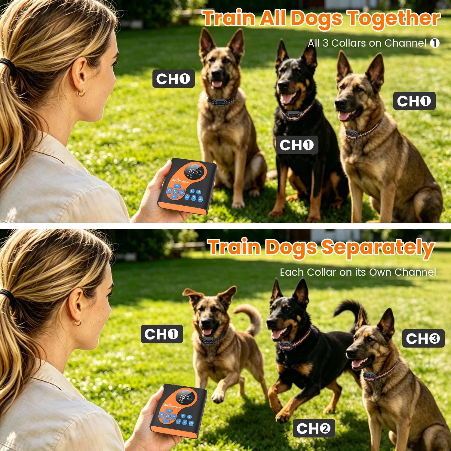 2 In 1 Wireless Dog Fence System with 1/2 Training Collars(Options) Invisible Dog Fence IP68 Waterproof with 722FT Adjustable Range Beep Vibration Static Shock photo 7