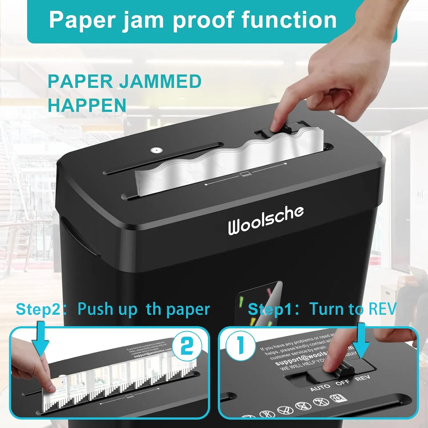 Paper Shredder for Home- 10-Sheet Cross Cut with 3.43-Gallon Basket - P-4 Security Level - 3-Mode Design - Shreds CD and Credit Card - Durable, Fast, and Jam Proof for Home Office(Shipment from FBA) photo 2