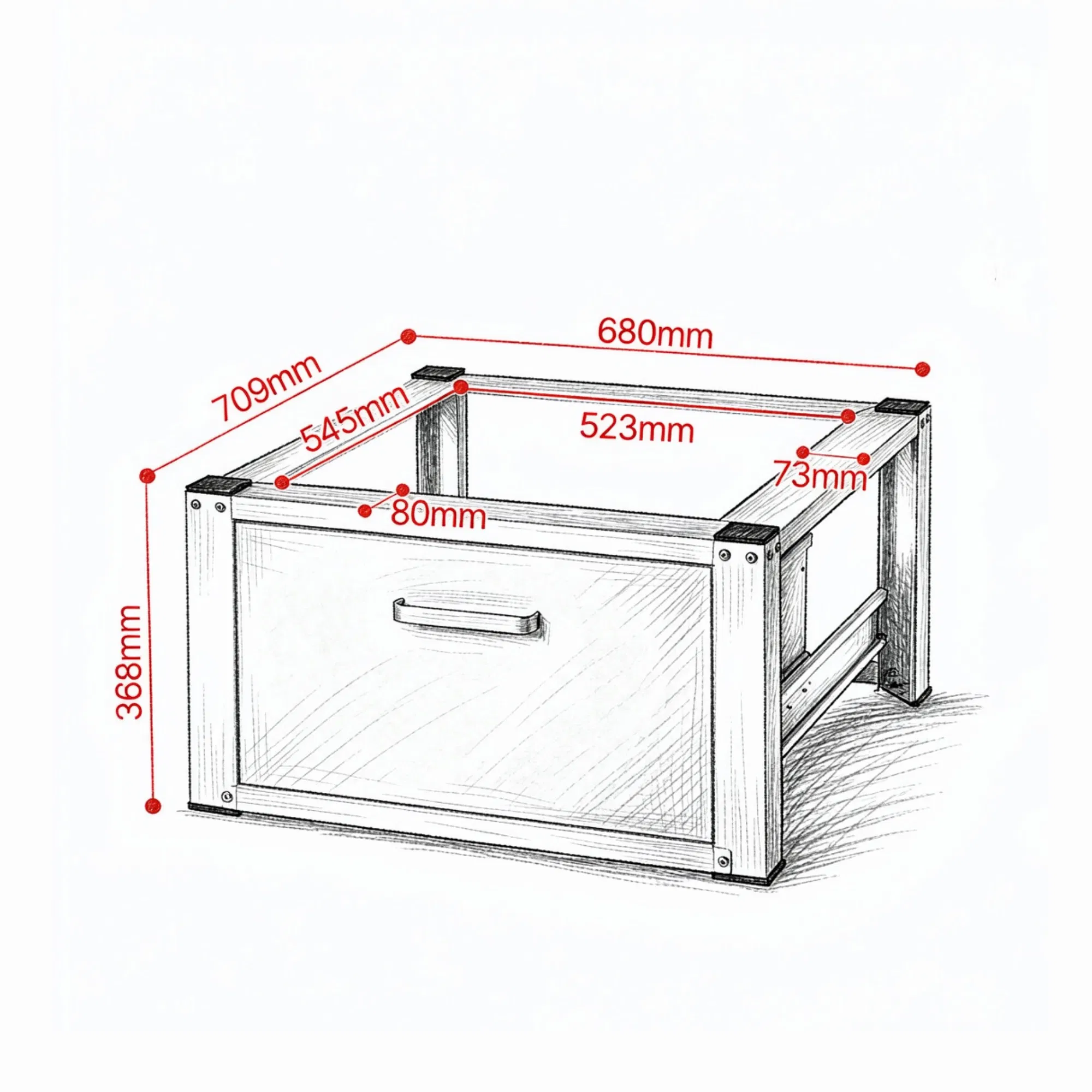27" Wide Laundry Pedestal for Washer & Dryer, 14.4" Height 660 lbs Capacity Base Stand, Heavy Duty Universal Fit Platform with Drawer & Rich Accessories photo 5