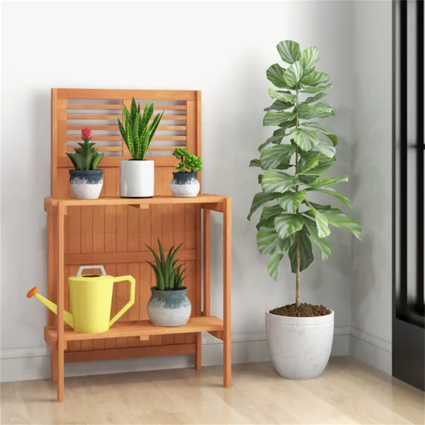 Foldable outdoor garden potted plant platform photo 4
