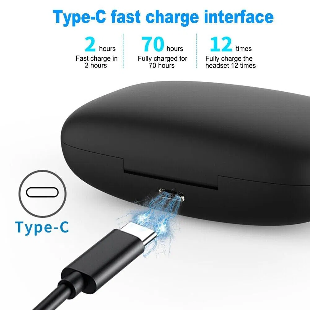 Bluetooth Headset TWS 5.0 Wireless Earphones Earbuds Headphones Stereo Ear Hook photo 5
