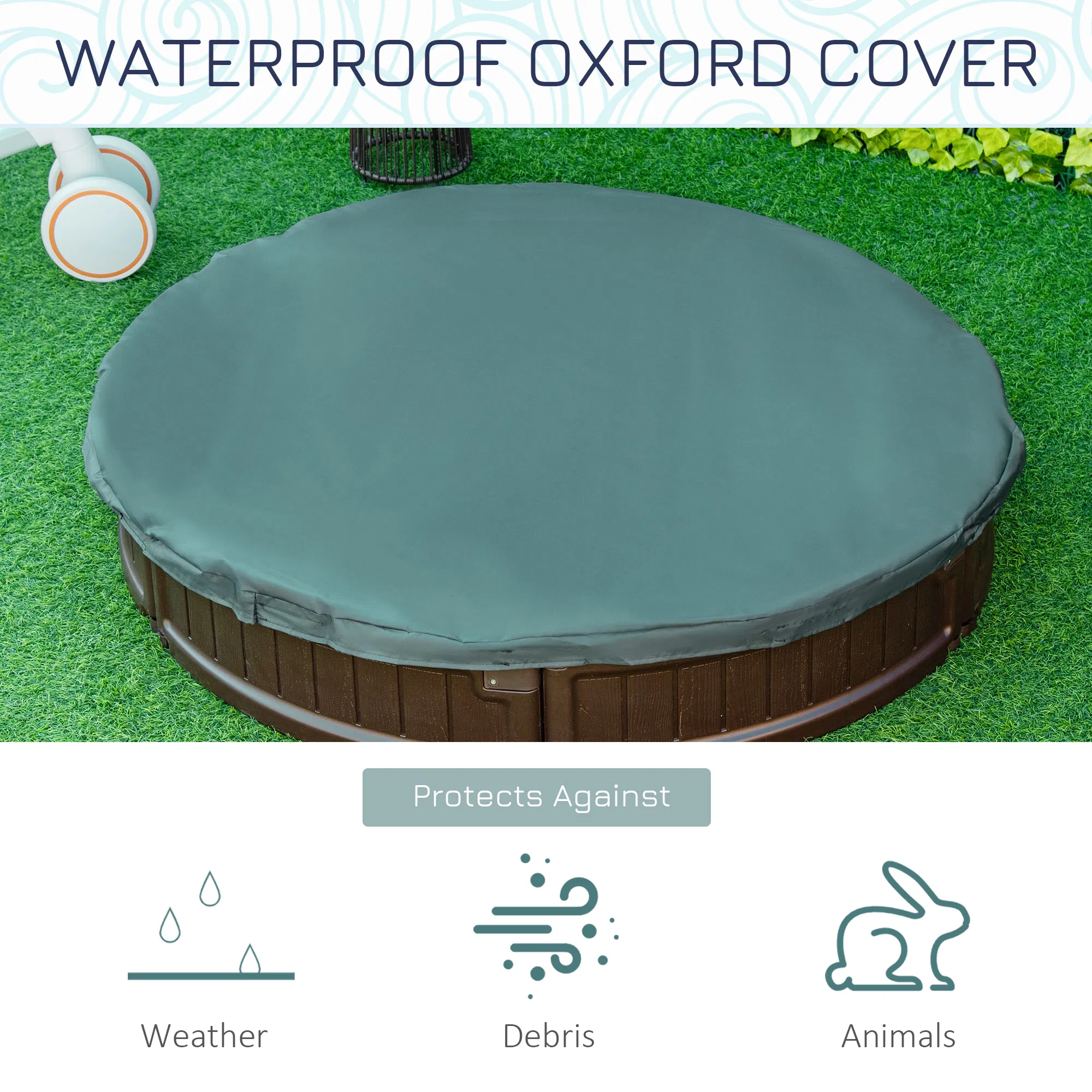 Kids Outdoor Sandbox with Cover Waterproof Oxford Canopy, Bottom Fabric Liner, Children Playset for 3-12 years old, Backyard, Brown photo 3
