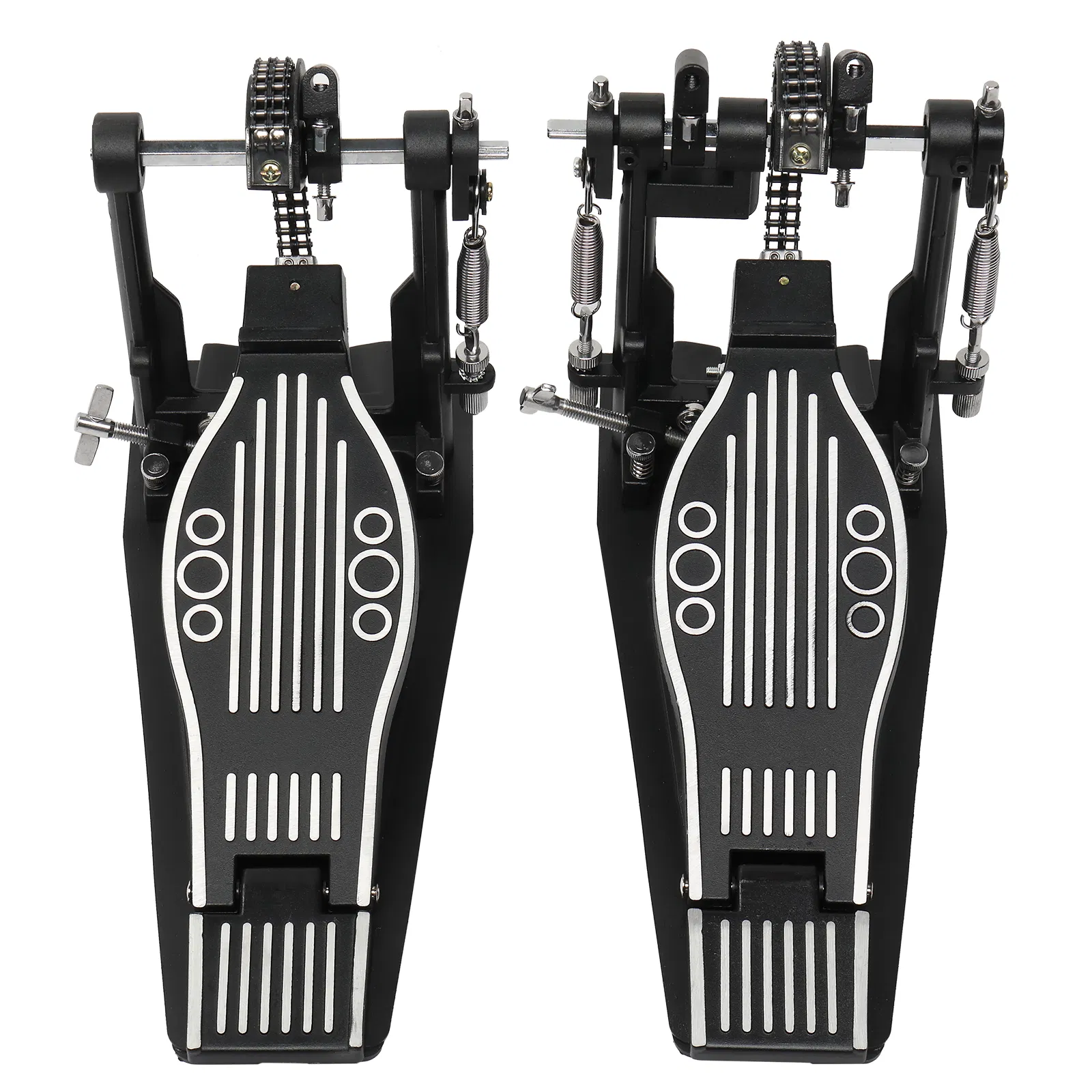 Wool Felt Hammer Double Drum Pedal Professional Double Bass Drum Pedal Black photo 7
