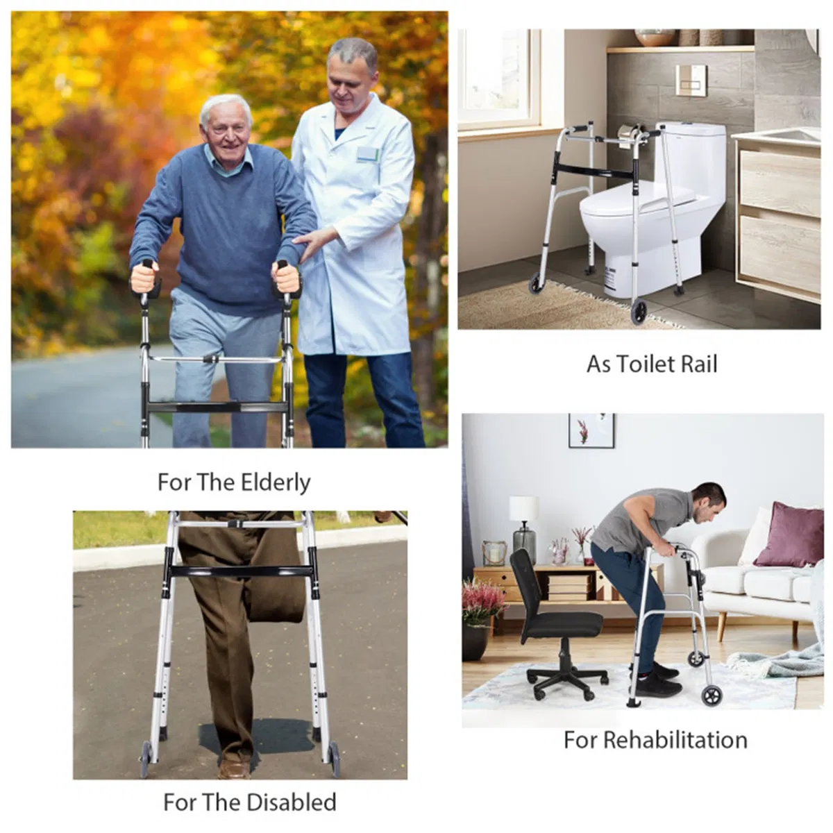 Foldable walking aids, toilet safety railings photo 6