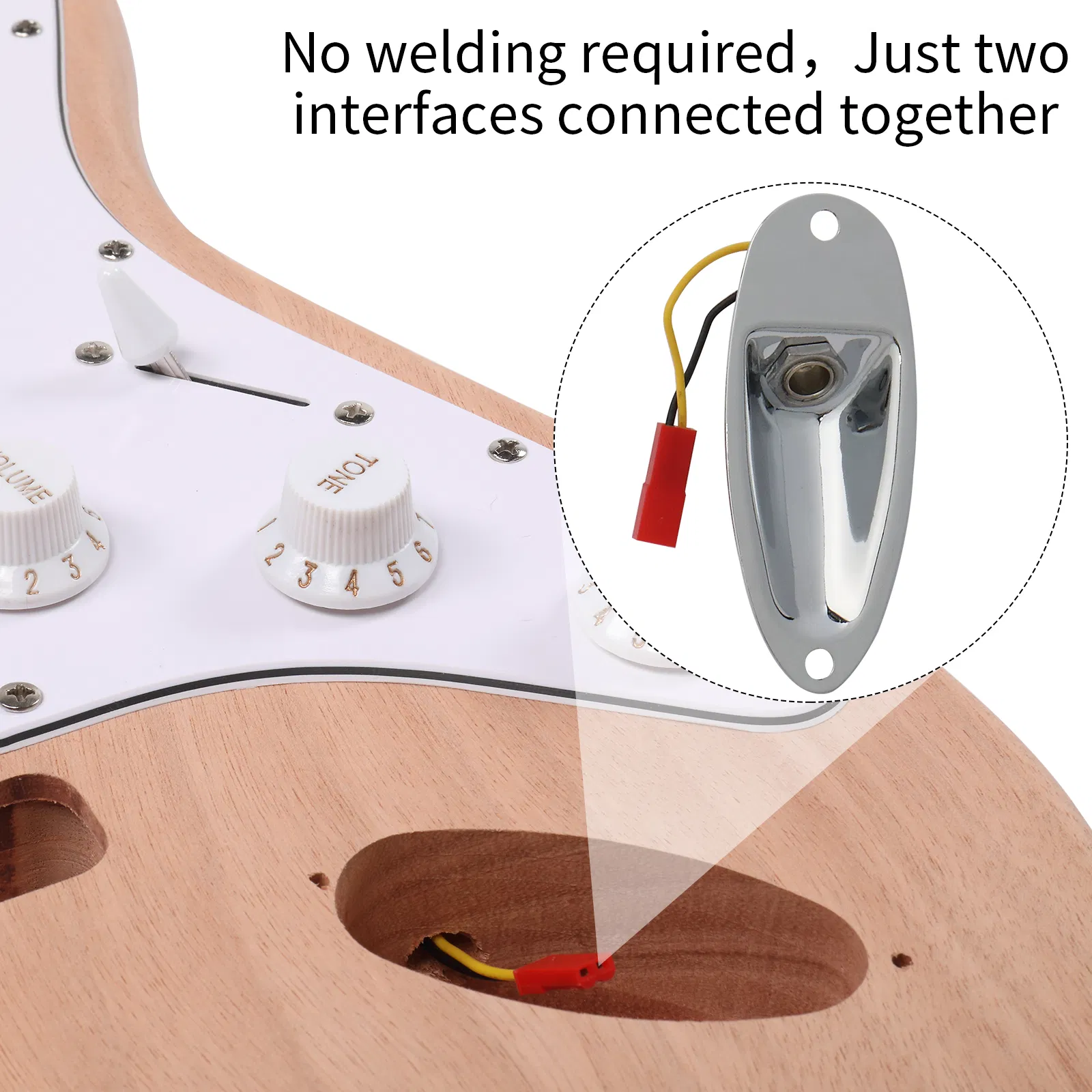 DIY 6 String ST Style Electric Guitar Kits with Mahogany Body, Maple Neck and Accessories photo 2