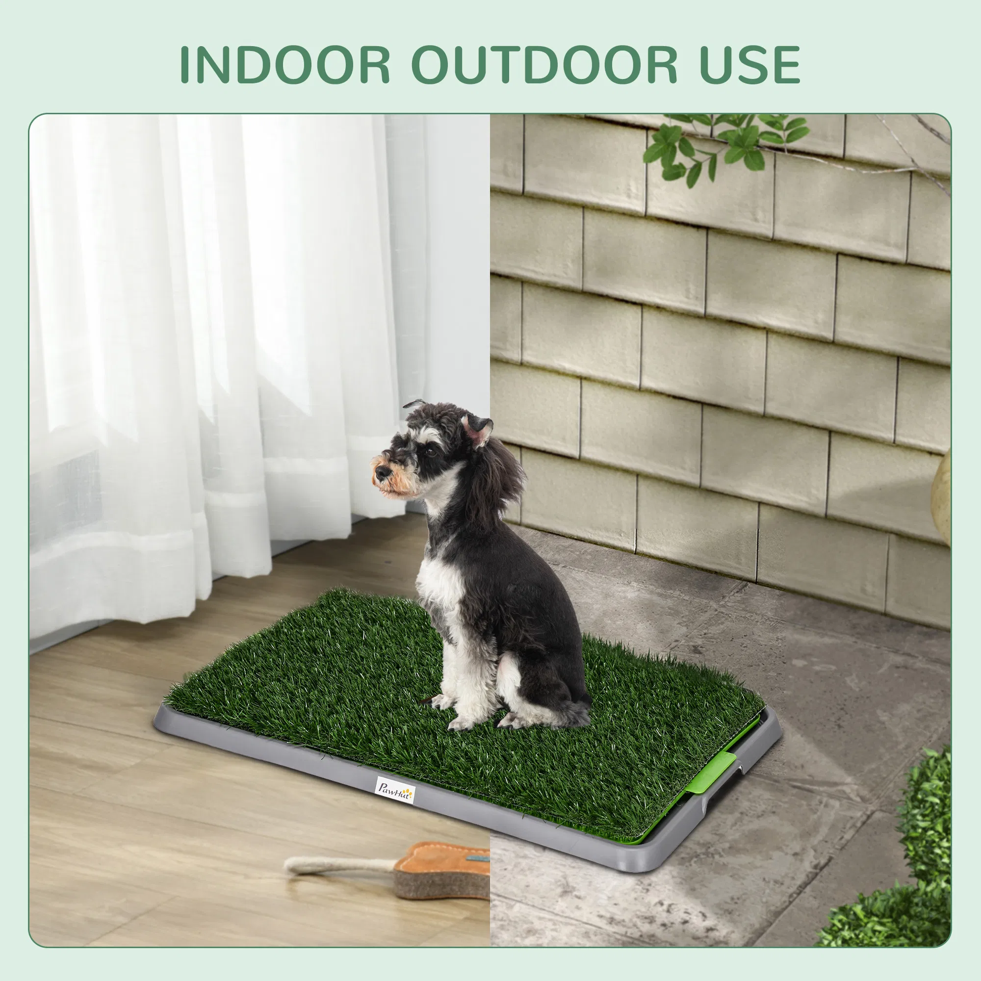 Artificial Grass Pee Pad for Dogs Potty Training, 26" x 16", 2 Packs, Green photo 3