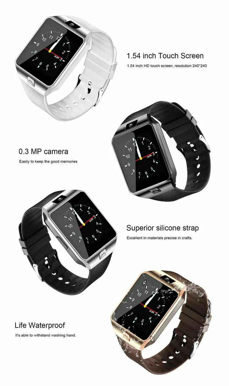 Bluetooth Smart Watch w/Camera Waterproof Phone Mate For Android Samsung iPhone photo 5