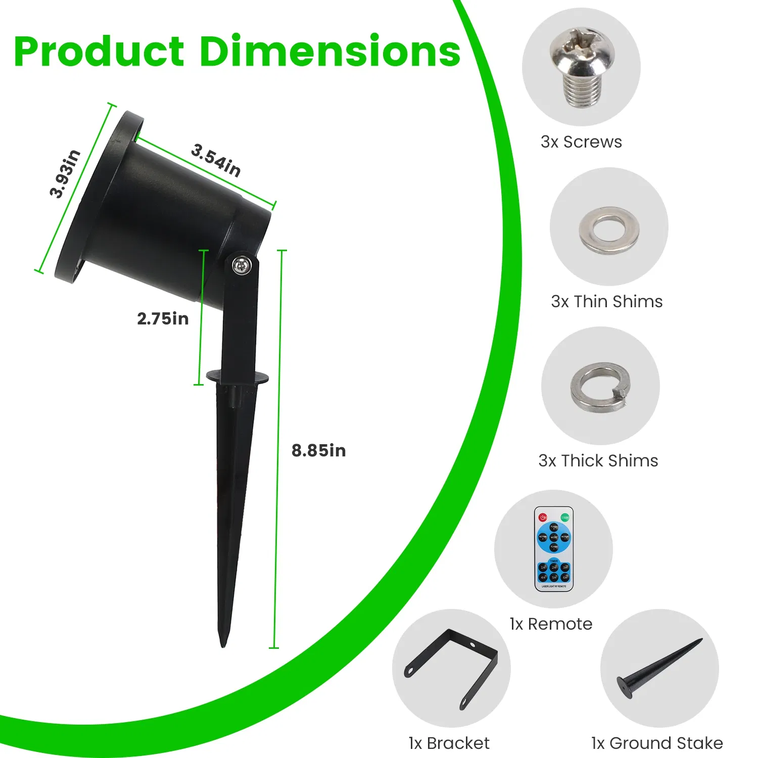 Outdoor Laser Projector Light Red and Green Projection Light with 3 Modes 12 Speeds 6Hrs Timer IP44 Waterproof Firefly Landscape Light for Christmas Halloween Holiday New Year GPCT5317 photo 4