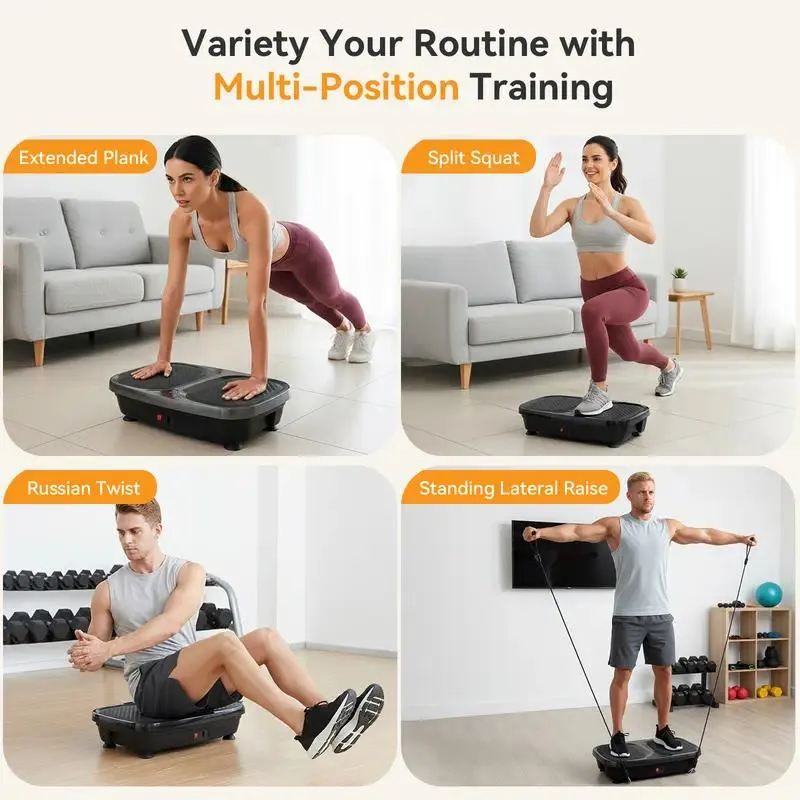 Vibration Plate Exercise Machine for Home Gym, Whole Body Workout Fitness Platform for Weight Loss, Balance Training photo 5