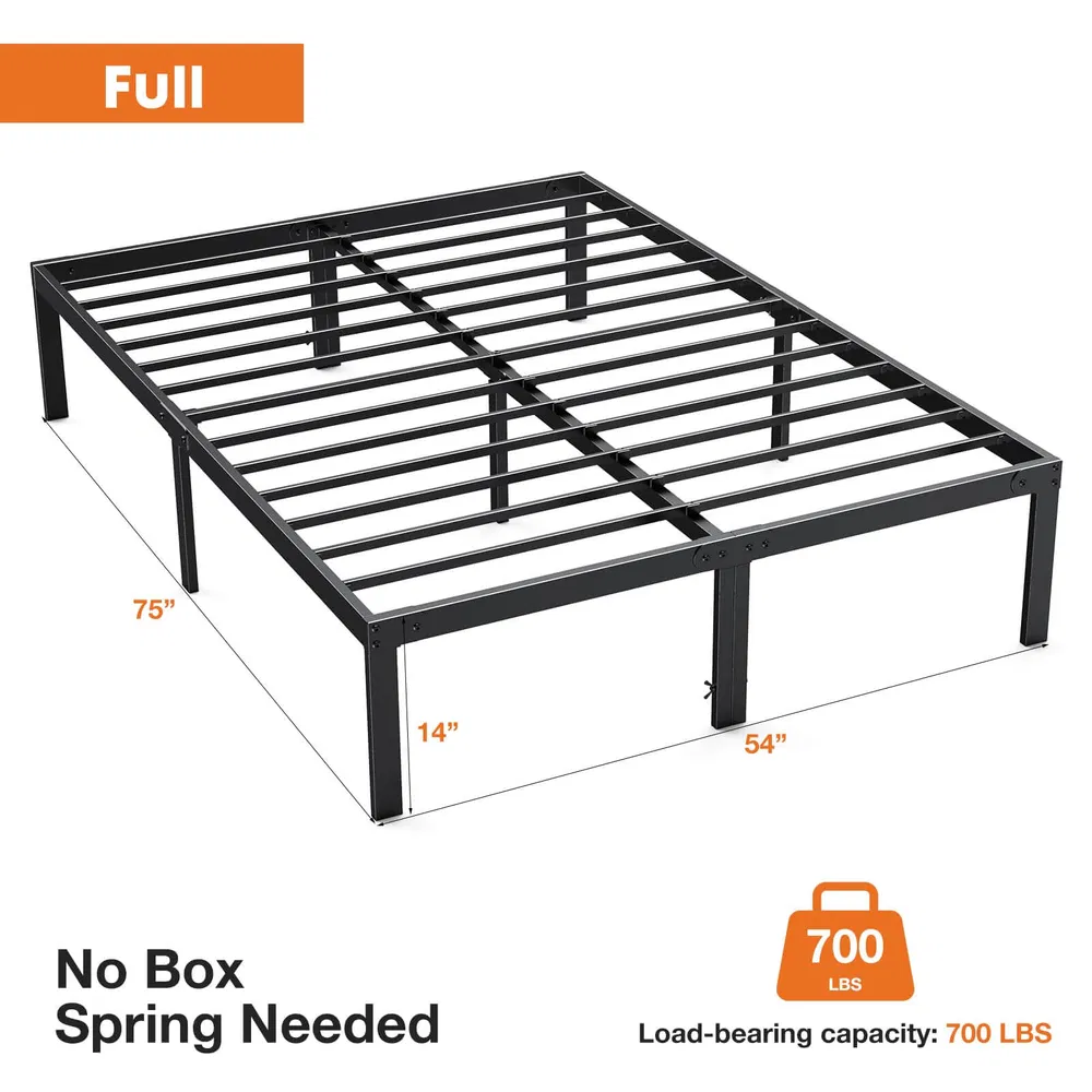 Heavy Duty Metal Bed Frame with Sturdy Steel Slat Support, No Box Spring Needed photo 5