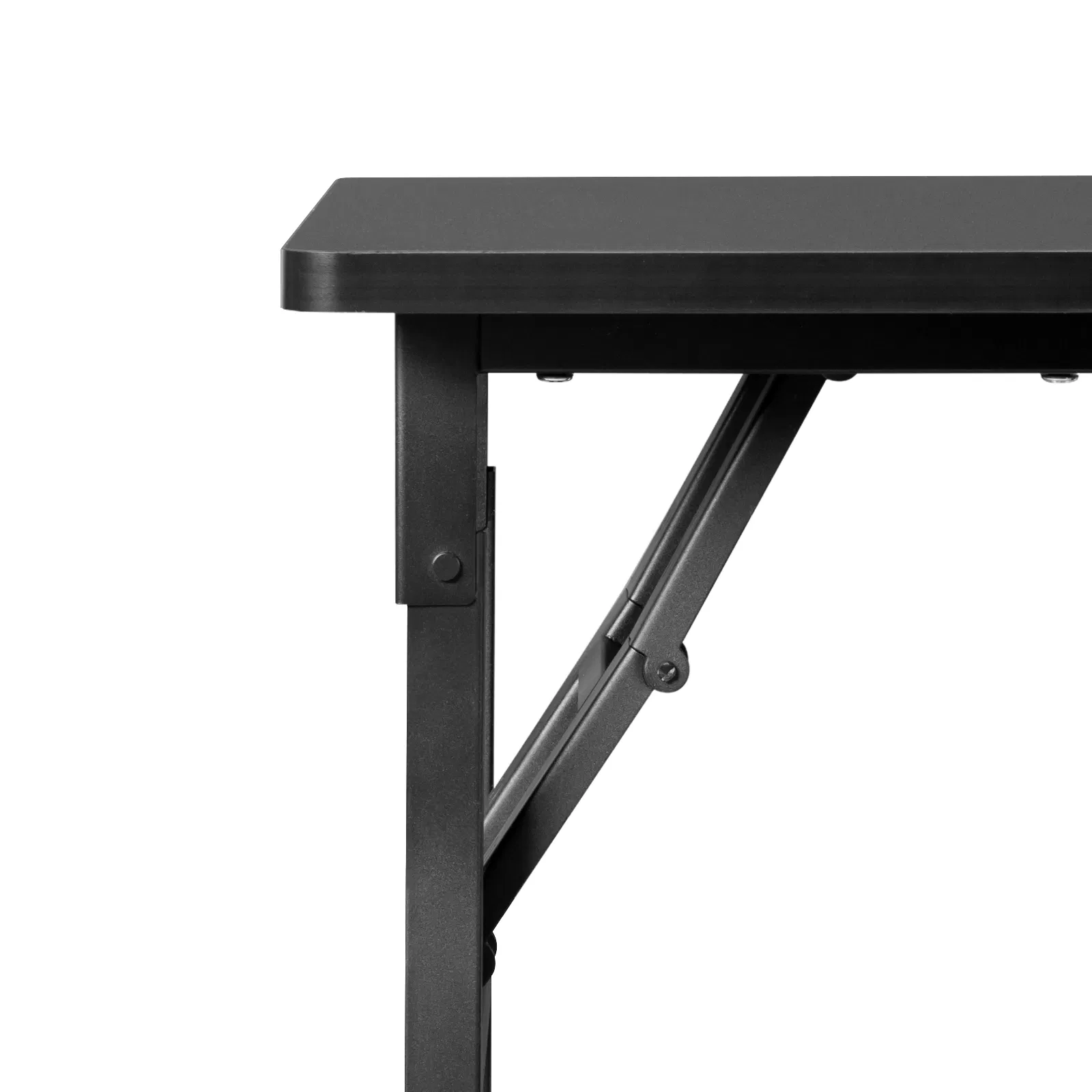 Black MDF Folding Nail Desk with 2 Drawers, Cabinet Door & Storage Shelf photo 5