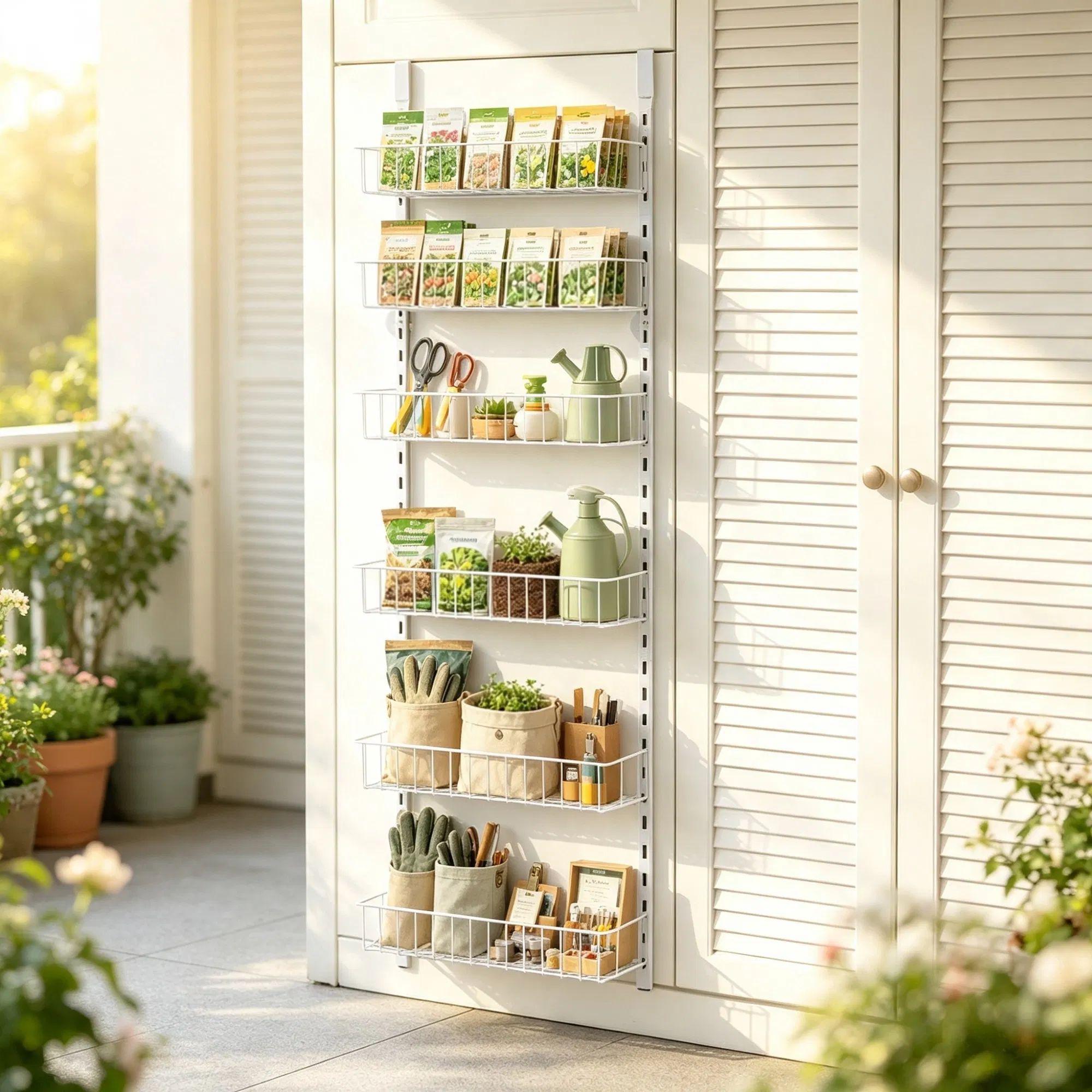 6-Tier Over the Door Pantry Organizer, Adjustable Hanging Storage Rack for Kitchen photo 1
