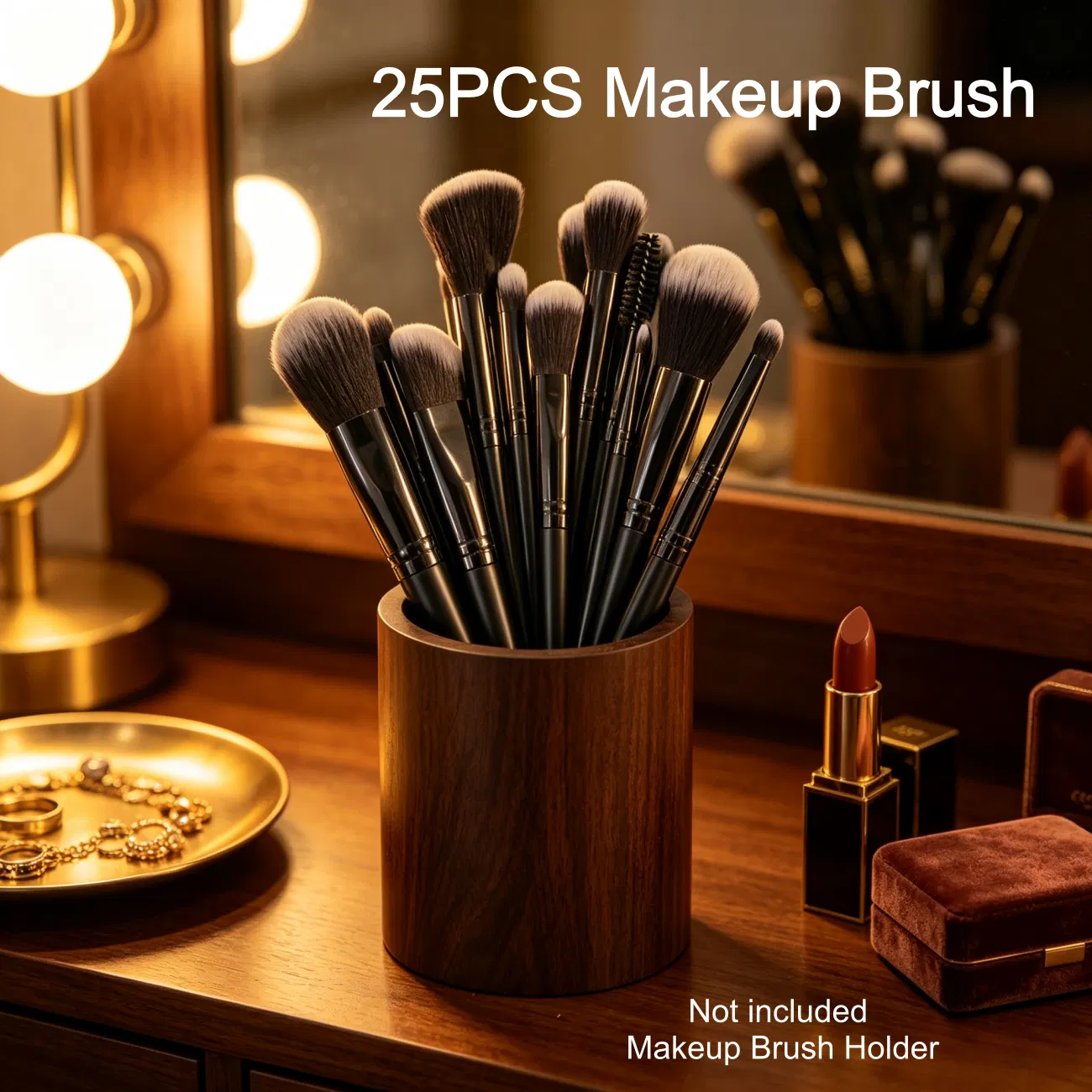 25pcs Makeup Brush Concealer Blush Foundation Eyeshadow Make Up Brush Makeup tools Black (US Logistics only For USPS.TK/TMEU only For self-pickup) photo 7