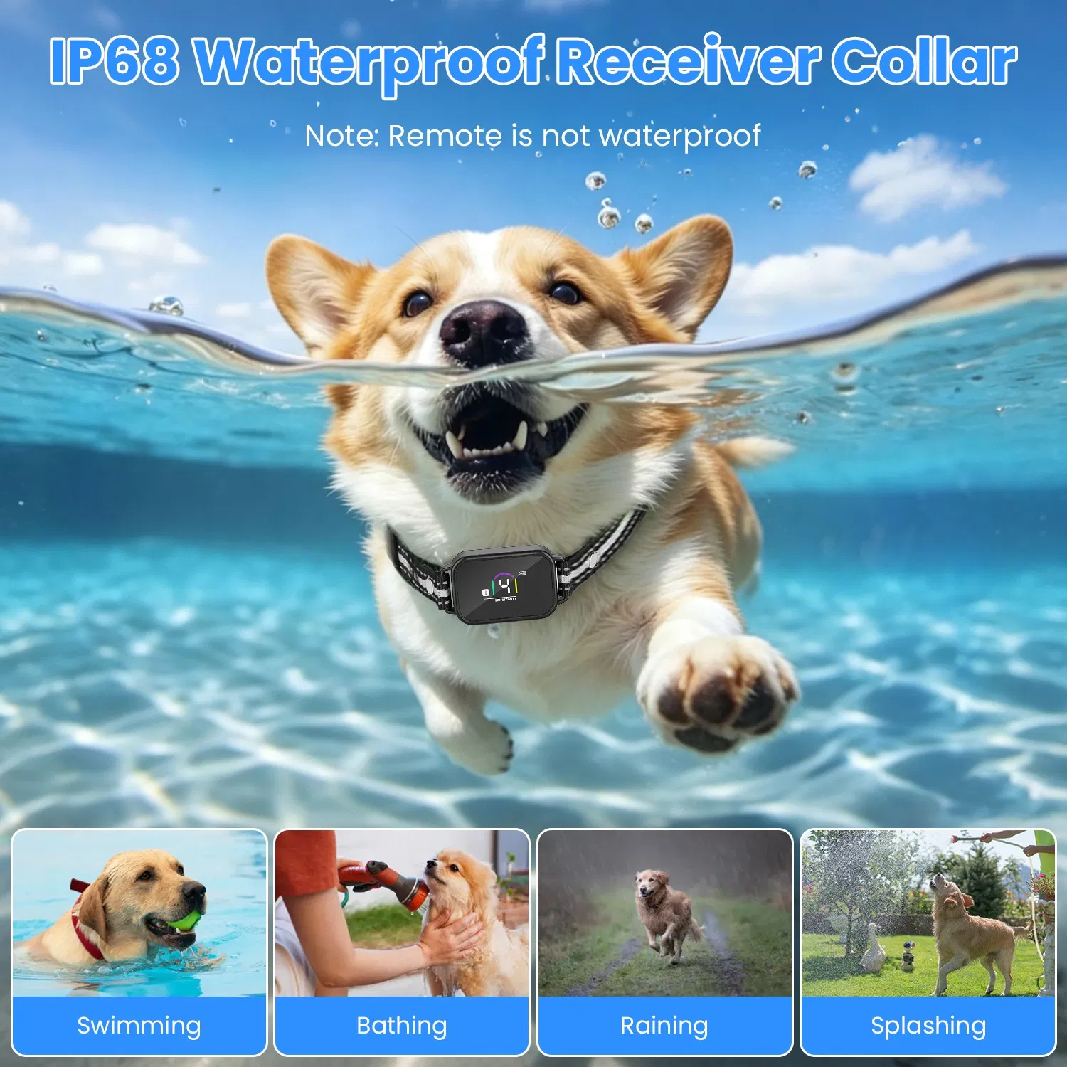2-in-1 Dog Shock and Bark Collar Dog Training Collar with Remote 1/2/3 Collars(Options) Rechargeable IP68 Waterproof with 3 Channels for Medium and Small Dogs photo 5