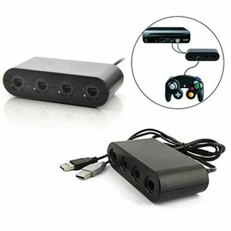 GameCube Controller Adapter 4 Port For Nintendo Switch Wii U & PC USB NEW TURBO photo 4