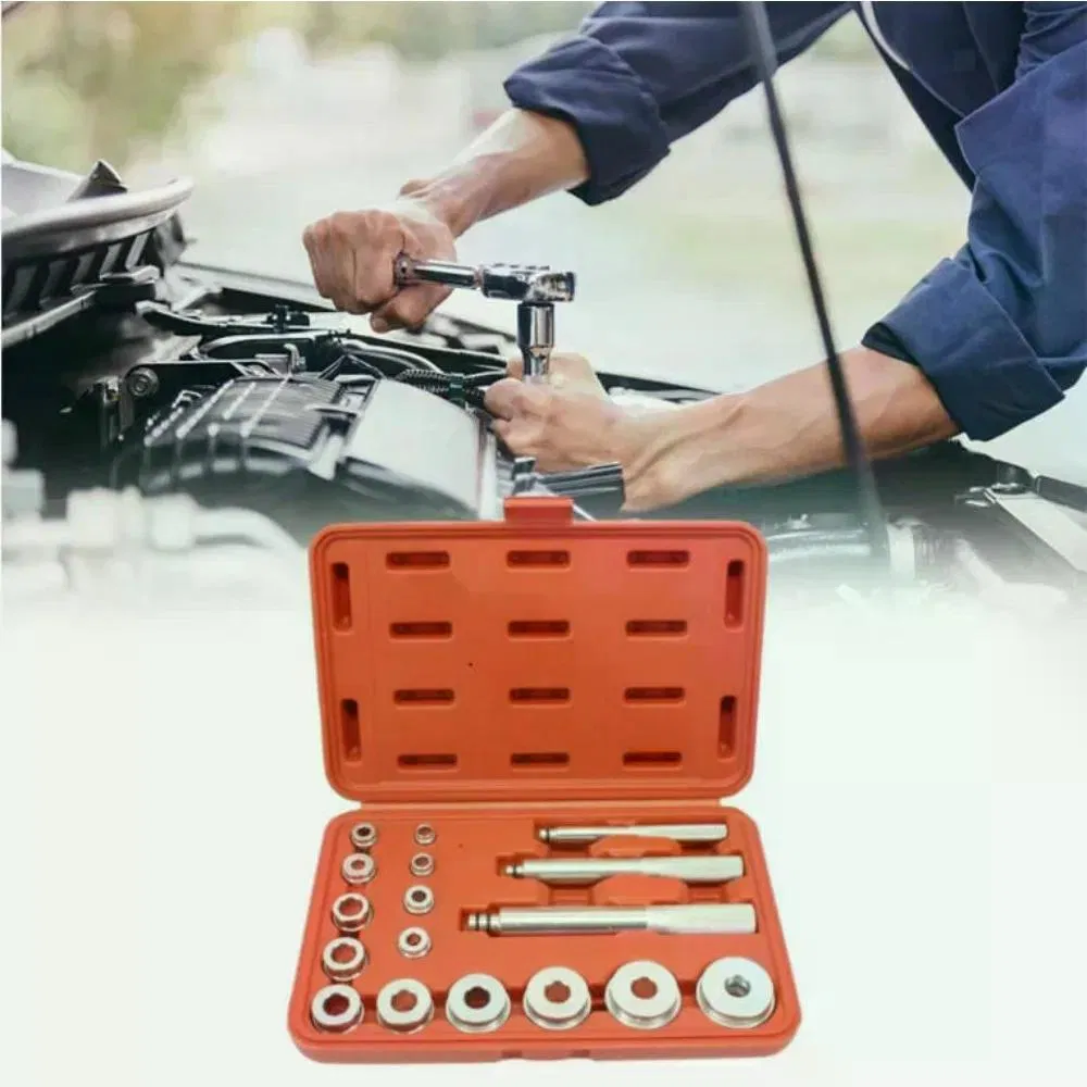 17Pcs Wheel Bearing Seal Driver Tool Set Aluminum Alloy Universal Bearing Race Install Removal Kit with Red Storage Case for Car Truck Motorcycle SUV Professional Auto Repair DIY Maintenance photo 8