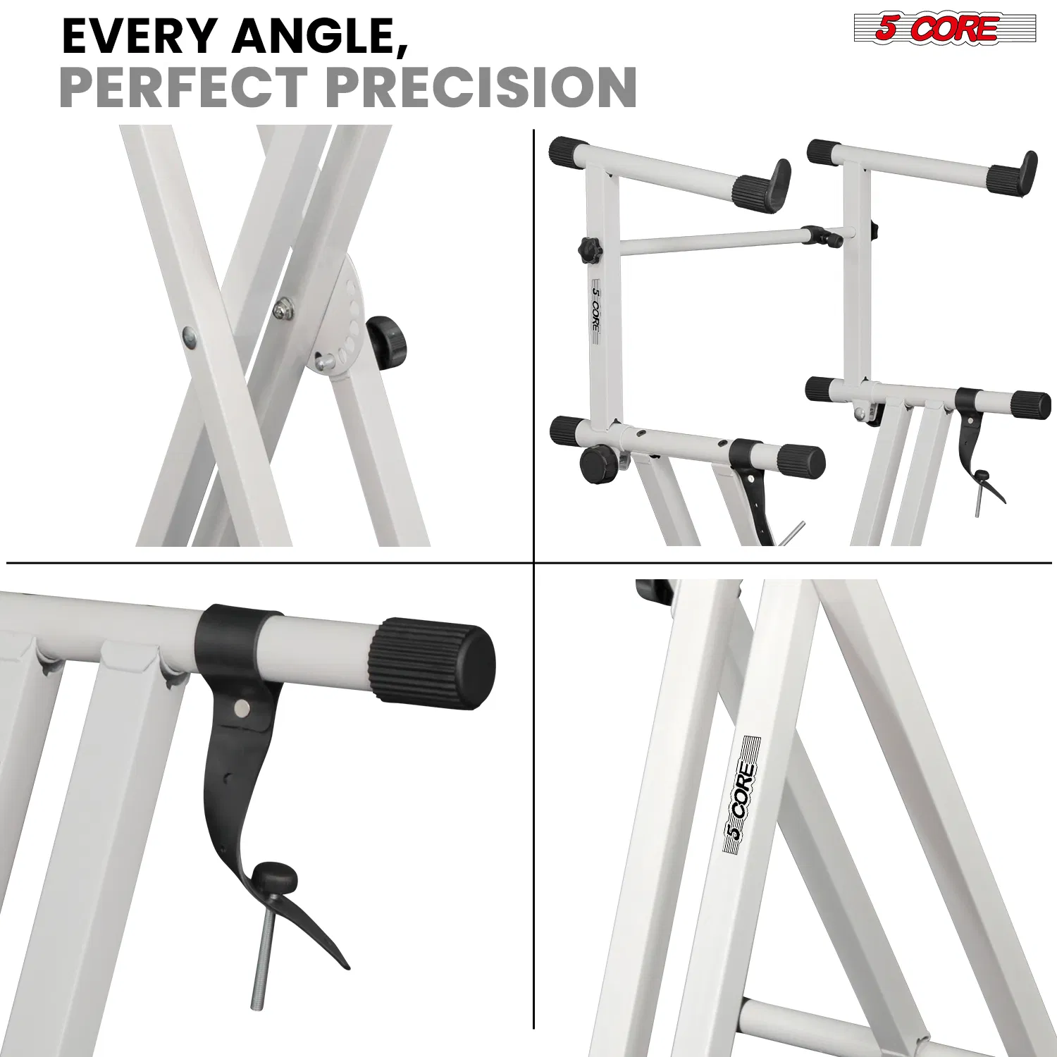 5 Core 2 Tier Keyboard Stand Double X Style Adjustable Electric Piano Riser Holder photo 5