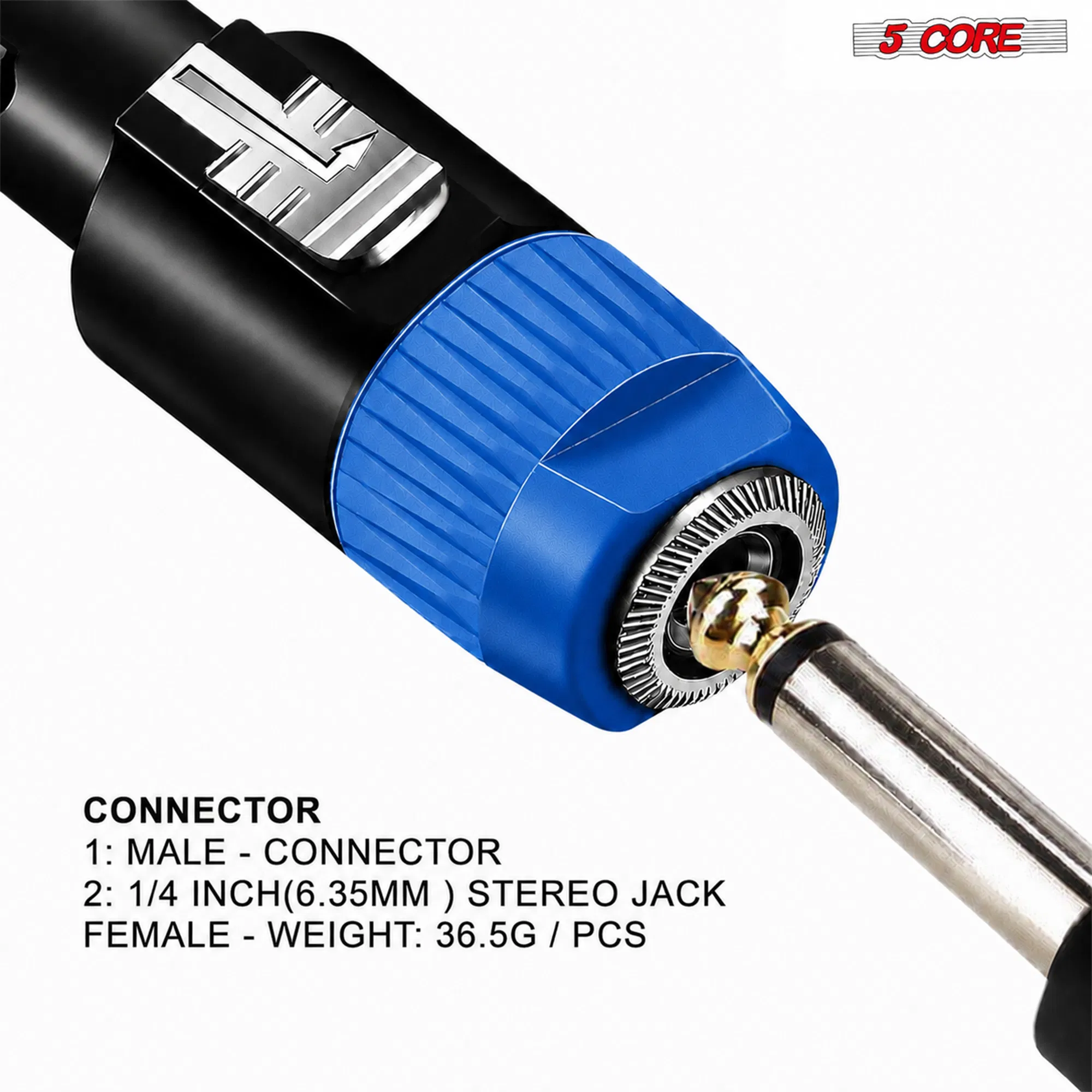 5 Core Speakon Adapter High Quality Audio Jack Male Audio Pin Speaker Adapter Connector photo 4
