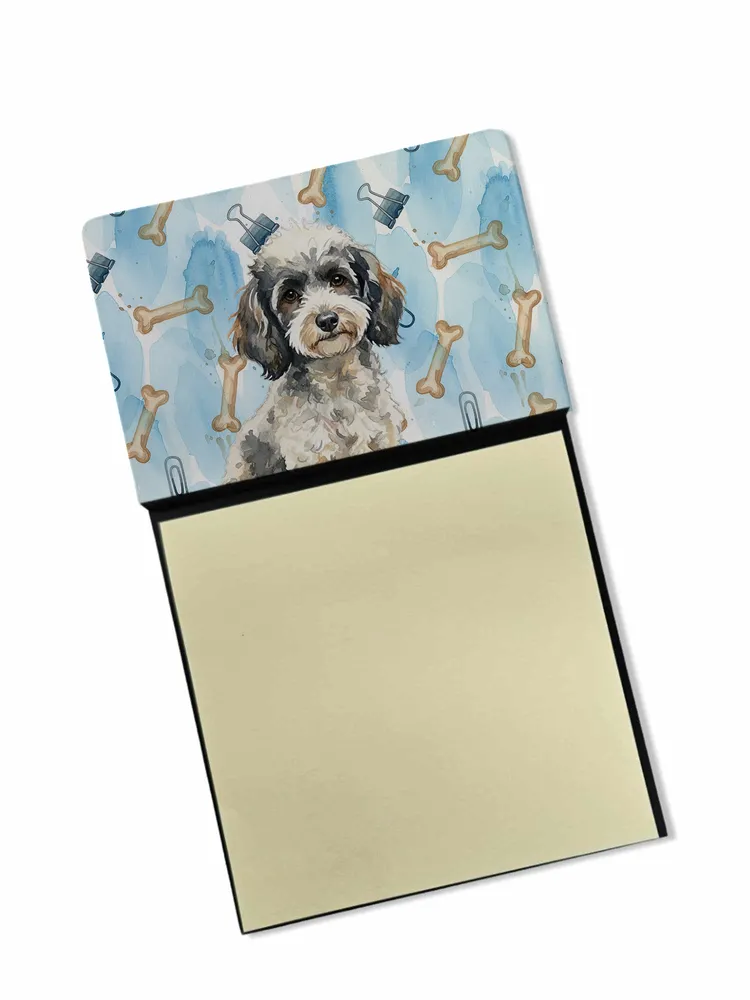 Toy Parti Poodle Coworker Watercolor Sticky Note Holder Refillable Dispenser Desk Accessory 3x3 Pad Gift photo 8
