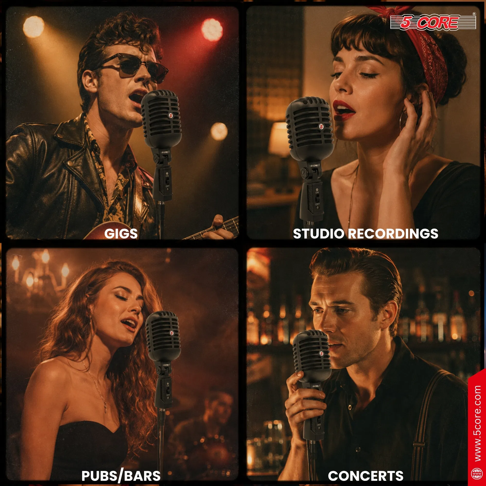 5Core Vintage Microphone Classic Dynamic Professional XLR Studio Retro Style Mic photo 8