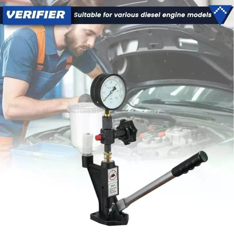 Professional Diesel Injector Tester – 9000 PSI Dual-Scale Gauge, 0-60MPa, Nozzle Repair Tool for Auto Tractor Truck Engine photo 3