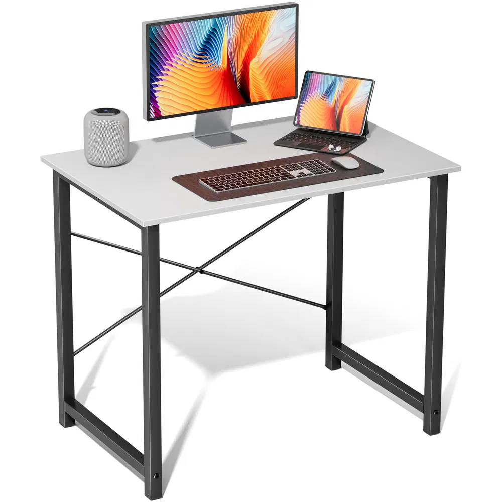 Computer Desk for Home Office, Modern Study Work Table Simple Style for Bedroom, Writing Desks with X-Shaped Reinforcement photo 5