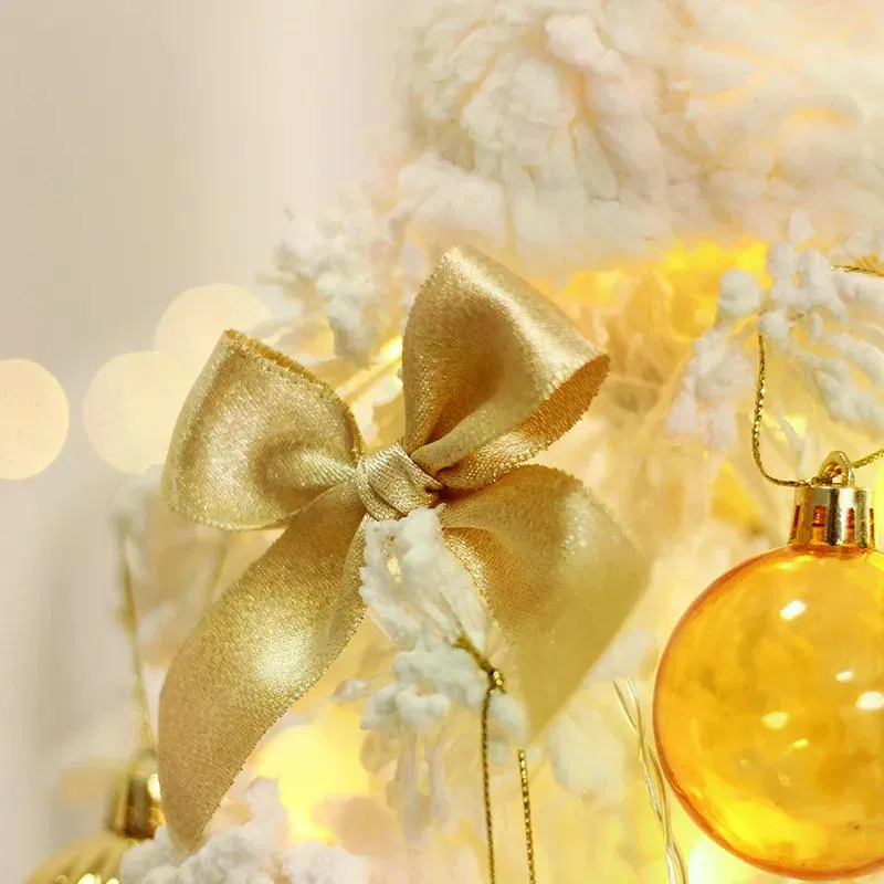 Ornament Set 45cm Height Tabletop Christmas Tree Mini PVC Artificial Xmas Tree Colored Balls Luminous Tree Christmas Decoration photo 7