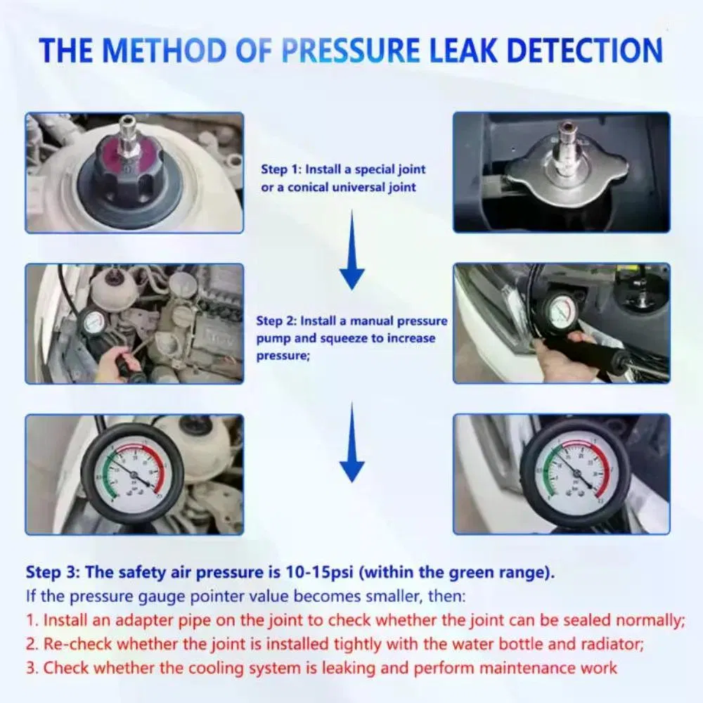 14Pcs Radiator Pressure Leak Detector, Automotive Cooling System Tester photo 5