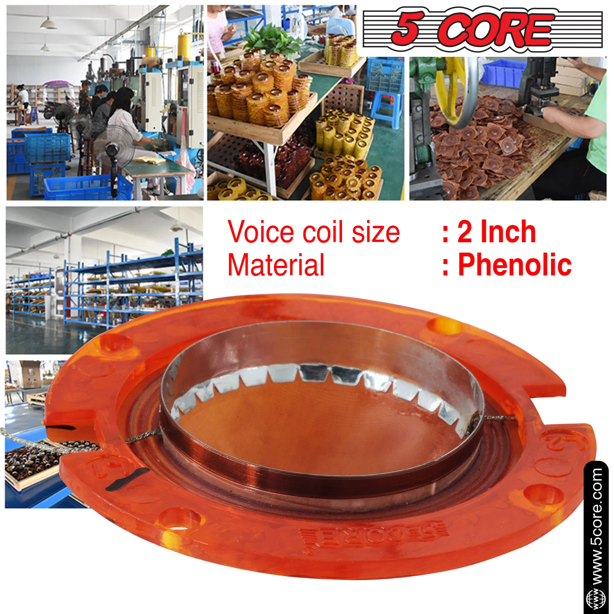 5Core 2" Replacement Phenolic Tweeter Diaphragm Voice Coil High Pitch Horn photo 7