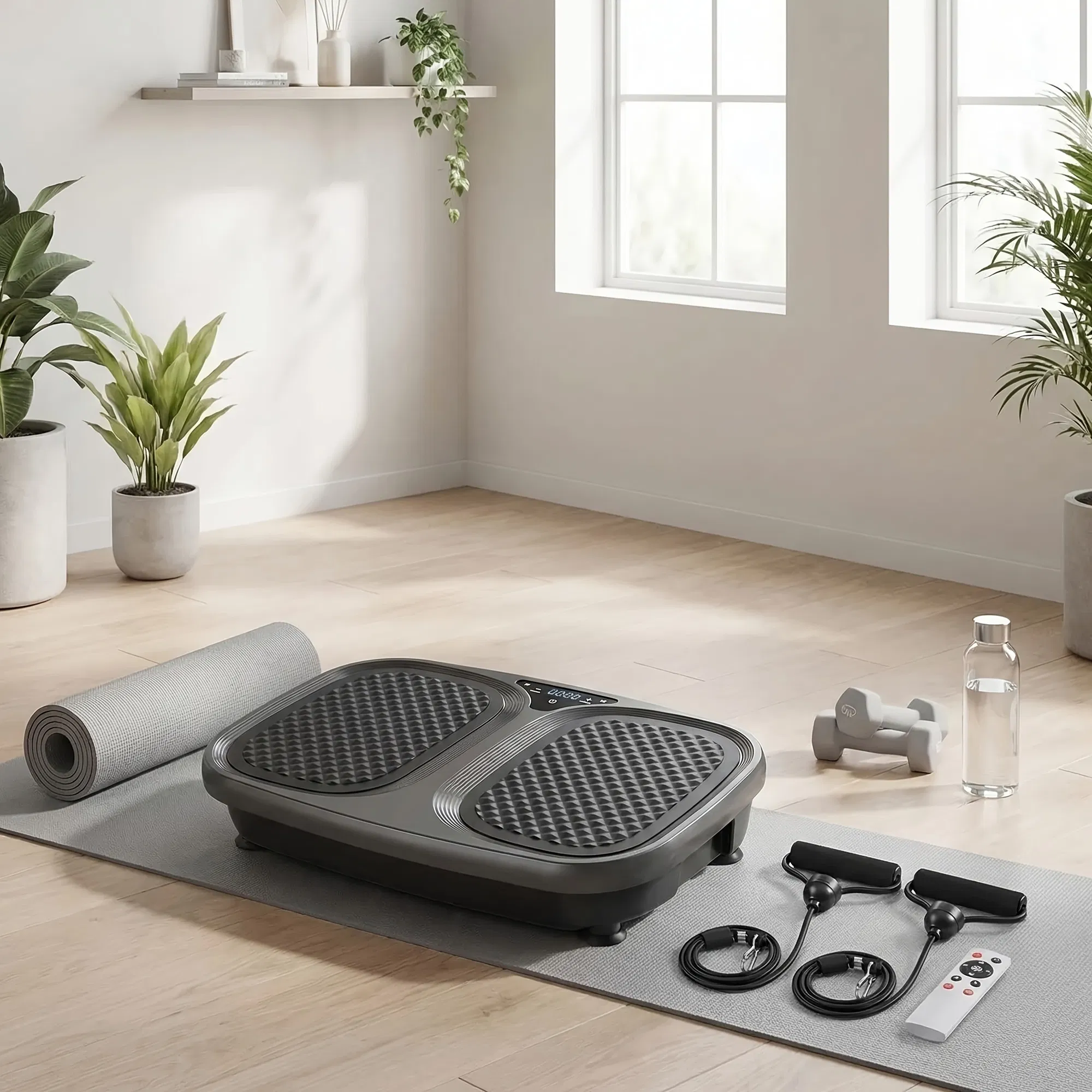 Vibration Plate Exercise Machine for Home Gym, Whole Body Workout Fitness Platform for Weight Loss, Balance Training photo 4