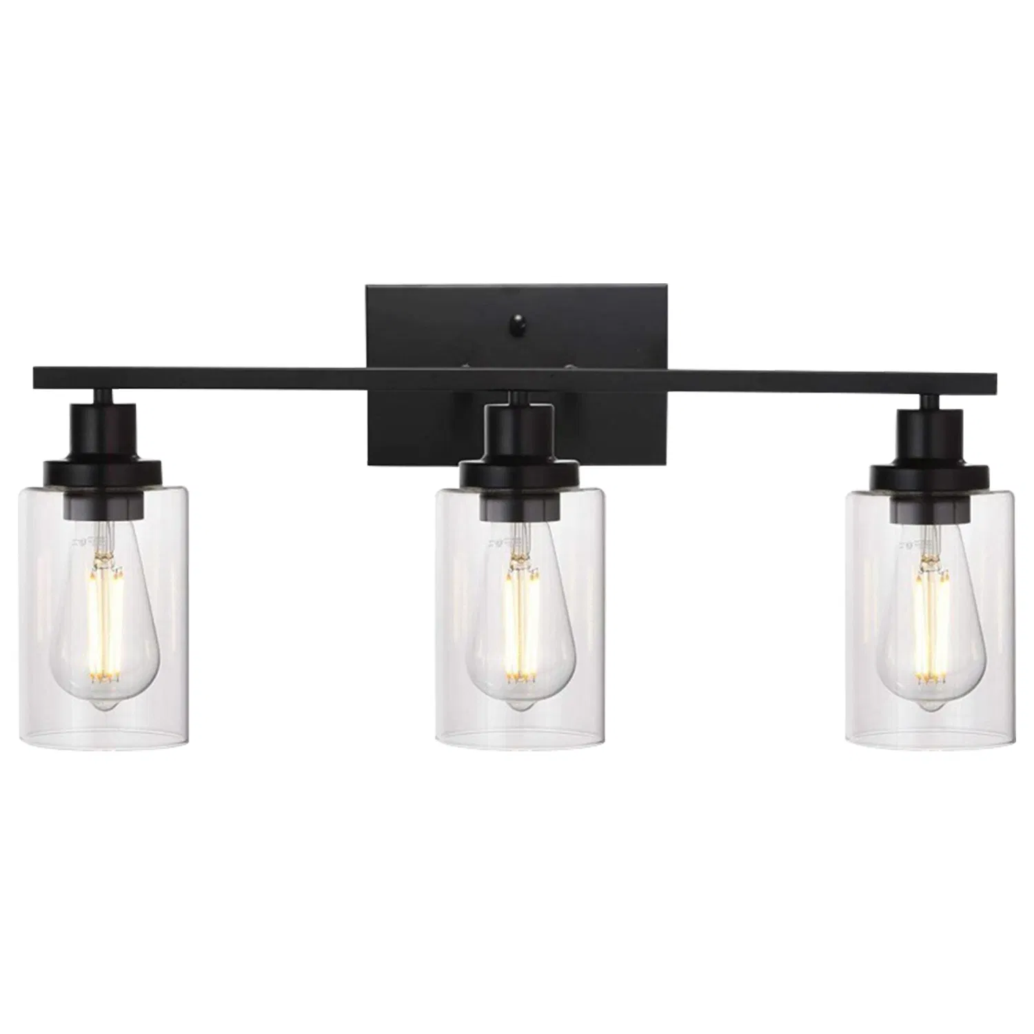 3 Light Wall Sconce Lighting with Clear Glass Shade Bathroom Vanity Lamp Fixture Modern Mounted Light for Porch Mirror Living Room Bedroom Hallway photo 7