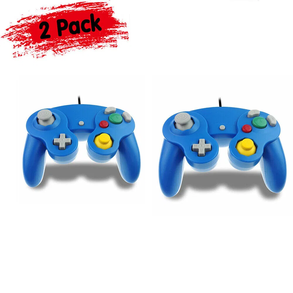 2 Pack Wired NGC Controller Gamepad for Nintendo GameCube GC & Wii U Console USA photo 3
