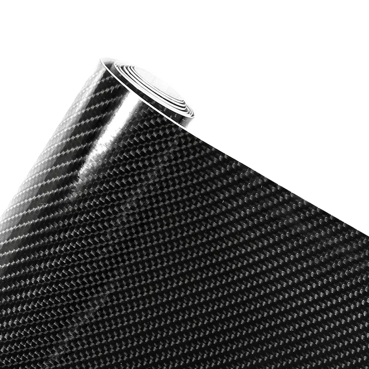 Black 7D Carbon Fiber Car Wrap High Gloss Vinyl Wrap Film Roll Bubble Free Air Release for Cars Laptops Phones photo 5