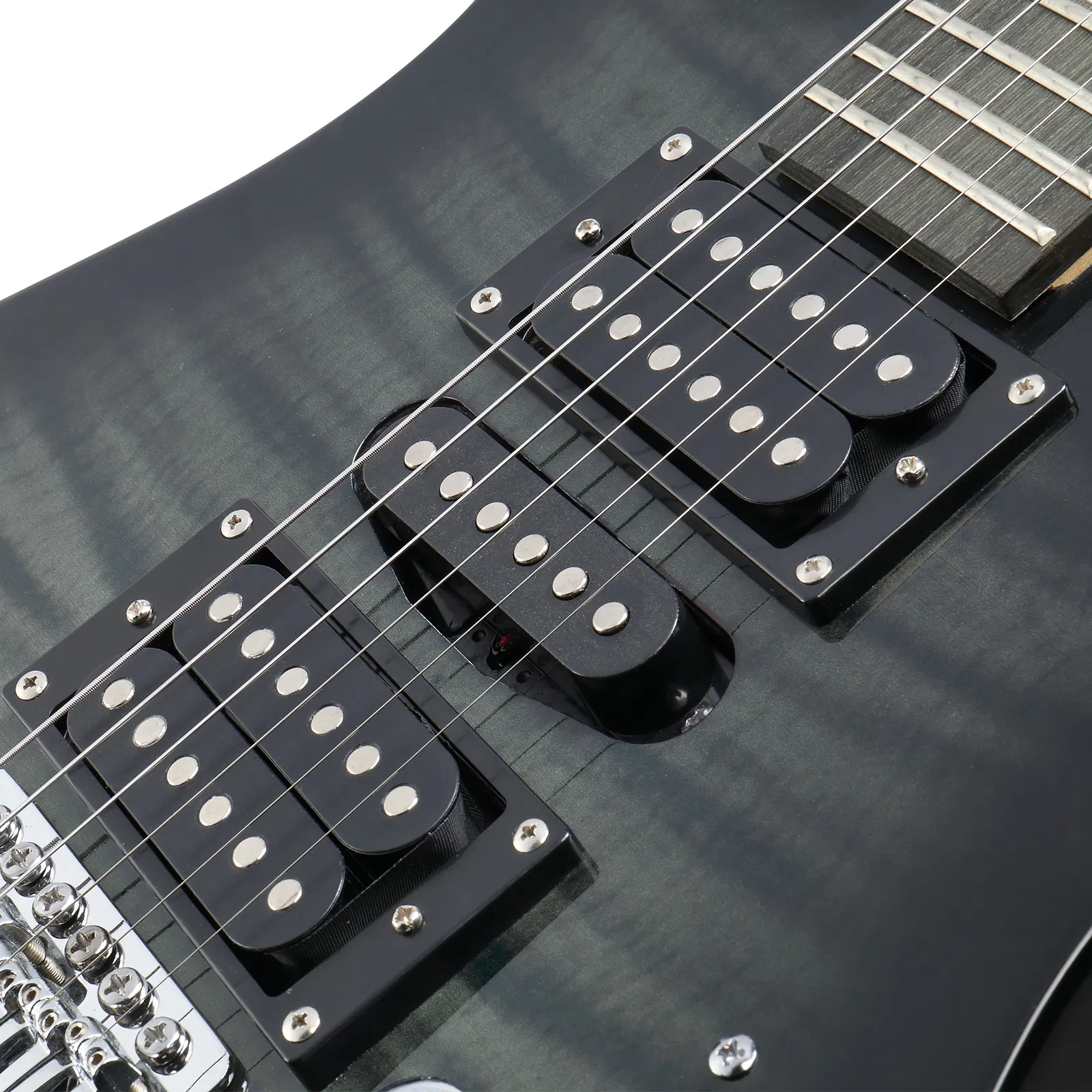 170 Model 39in Electric Guitar HSH Pickups Black complete starter kit suit for Hard Tiger-striped Black photo 8