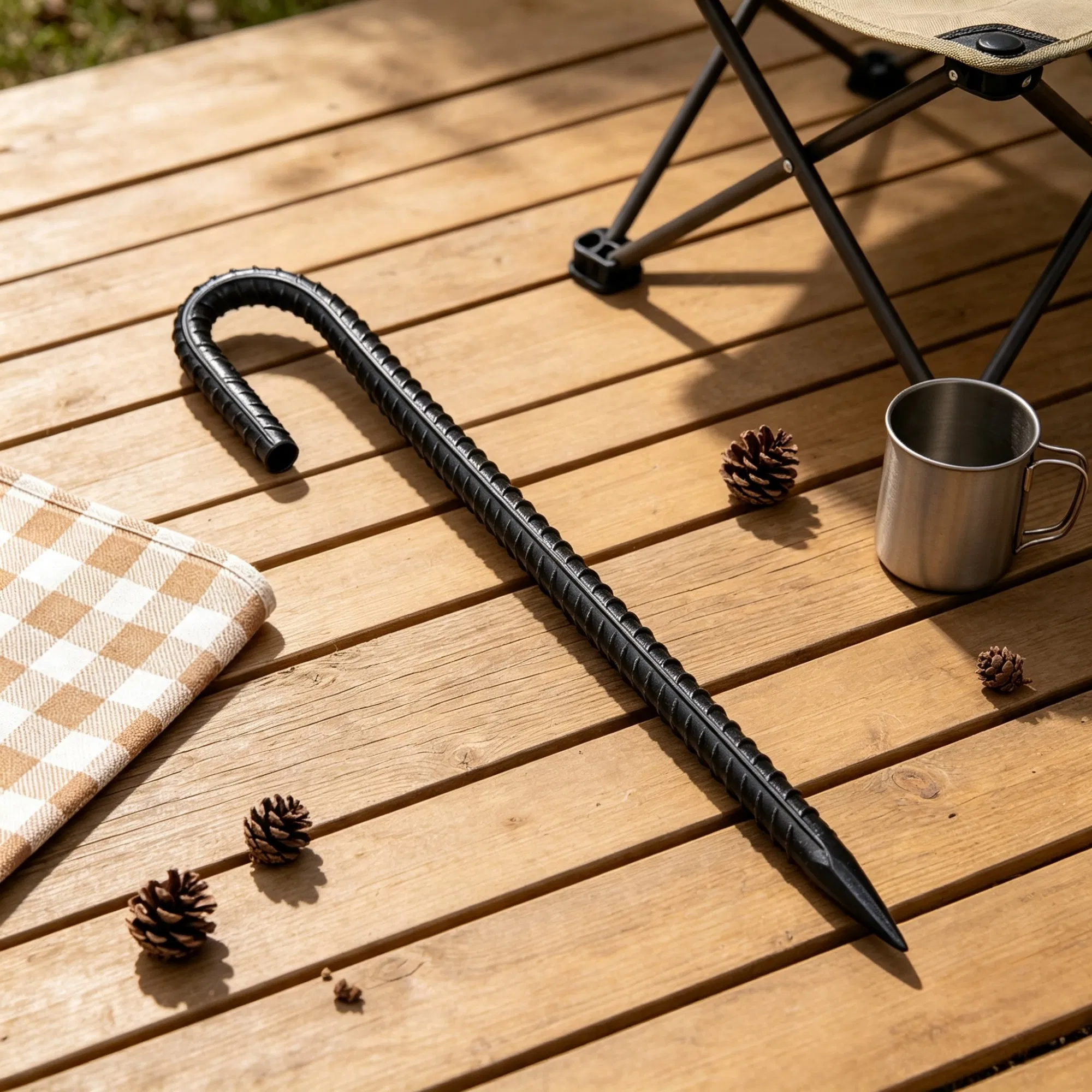 16-Pack 12" Rebar Stakes, Heavy-Duty Galvanized Steel J-Hook Ground Anchors for Fencing, Gardening & Tents photo 1